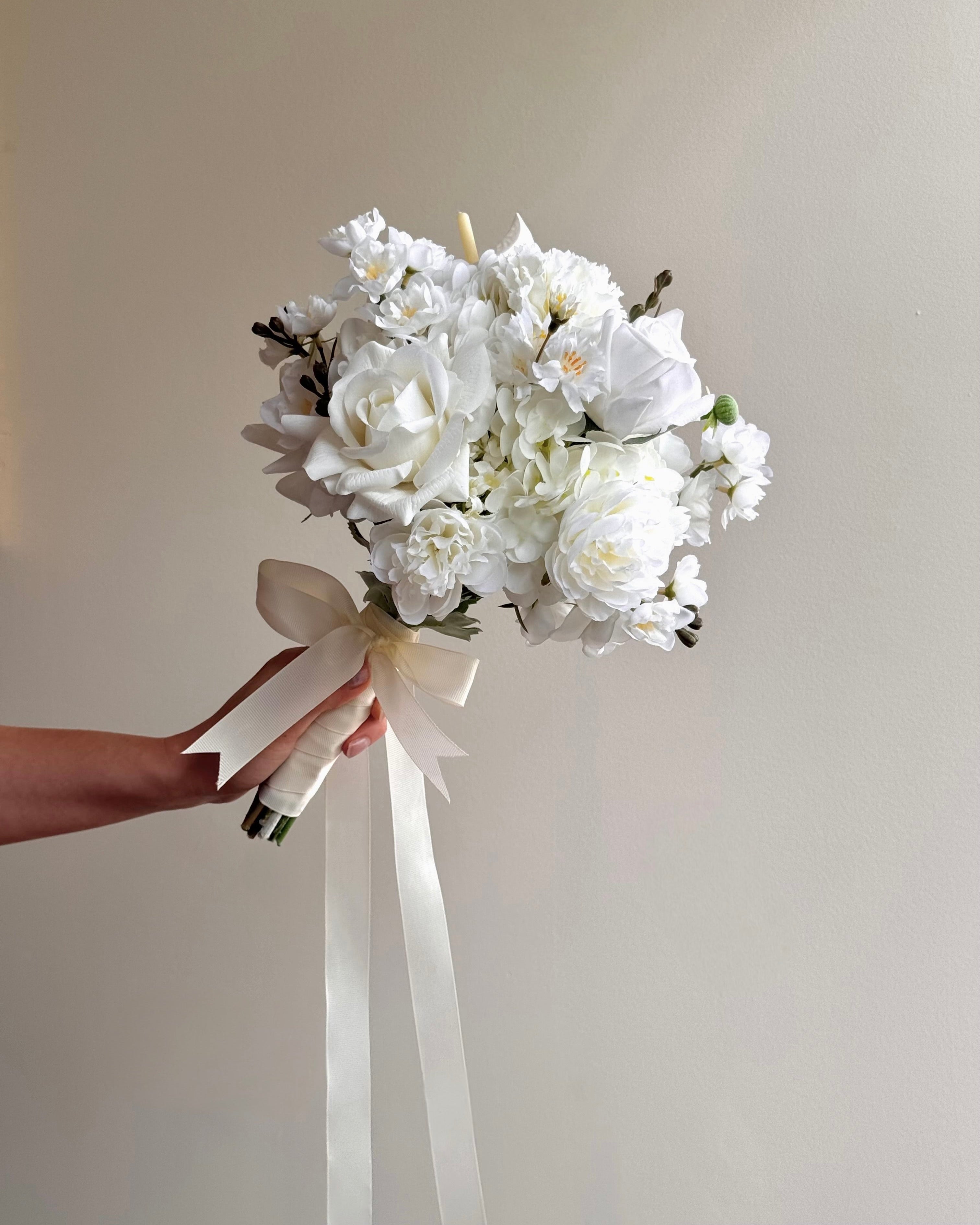 White Collection - Bridesmaid Bouquet (matches all bridal bouquets)