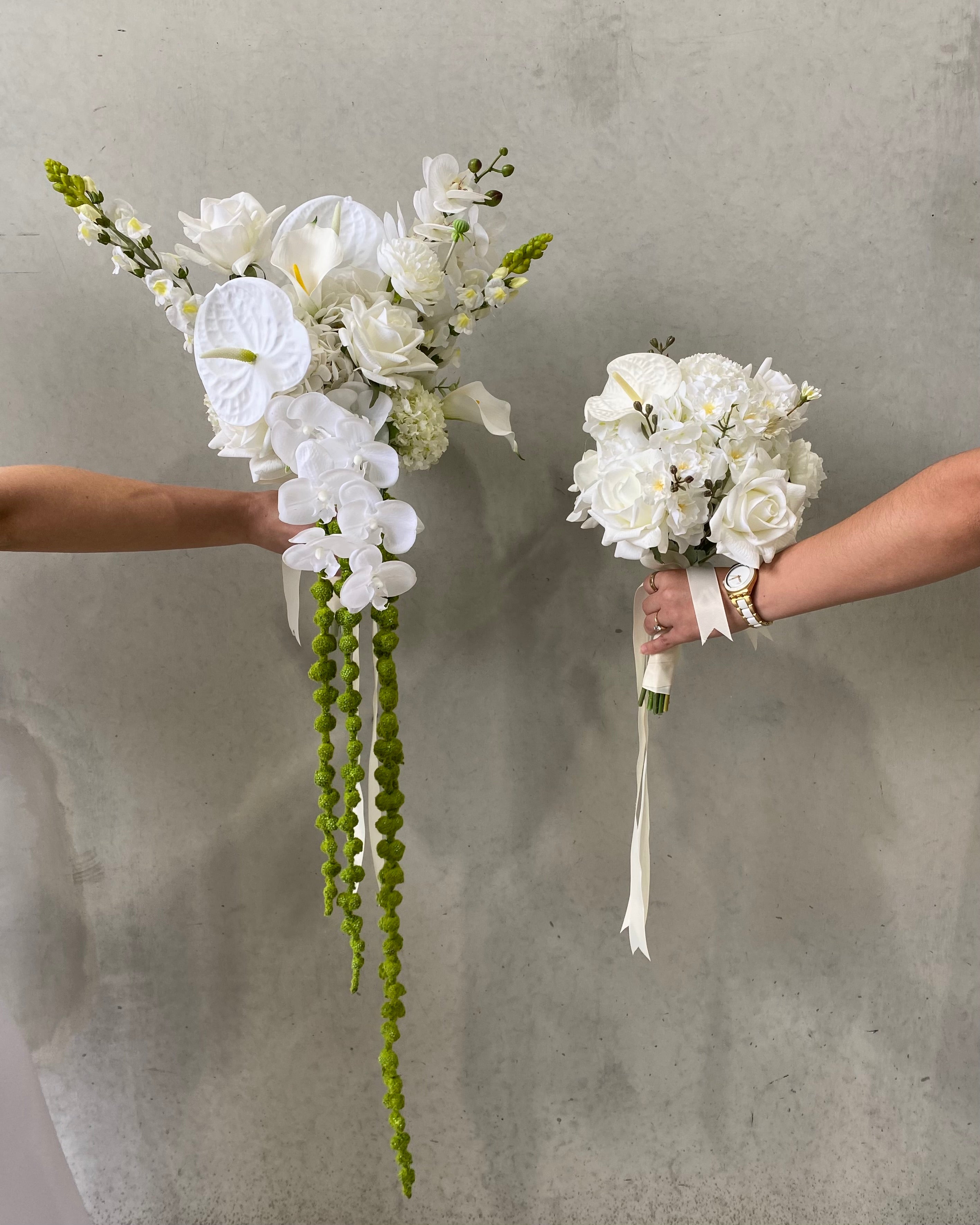 White Collection - Editorial Bridal Bouquet + amaranth