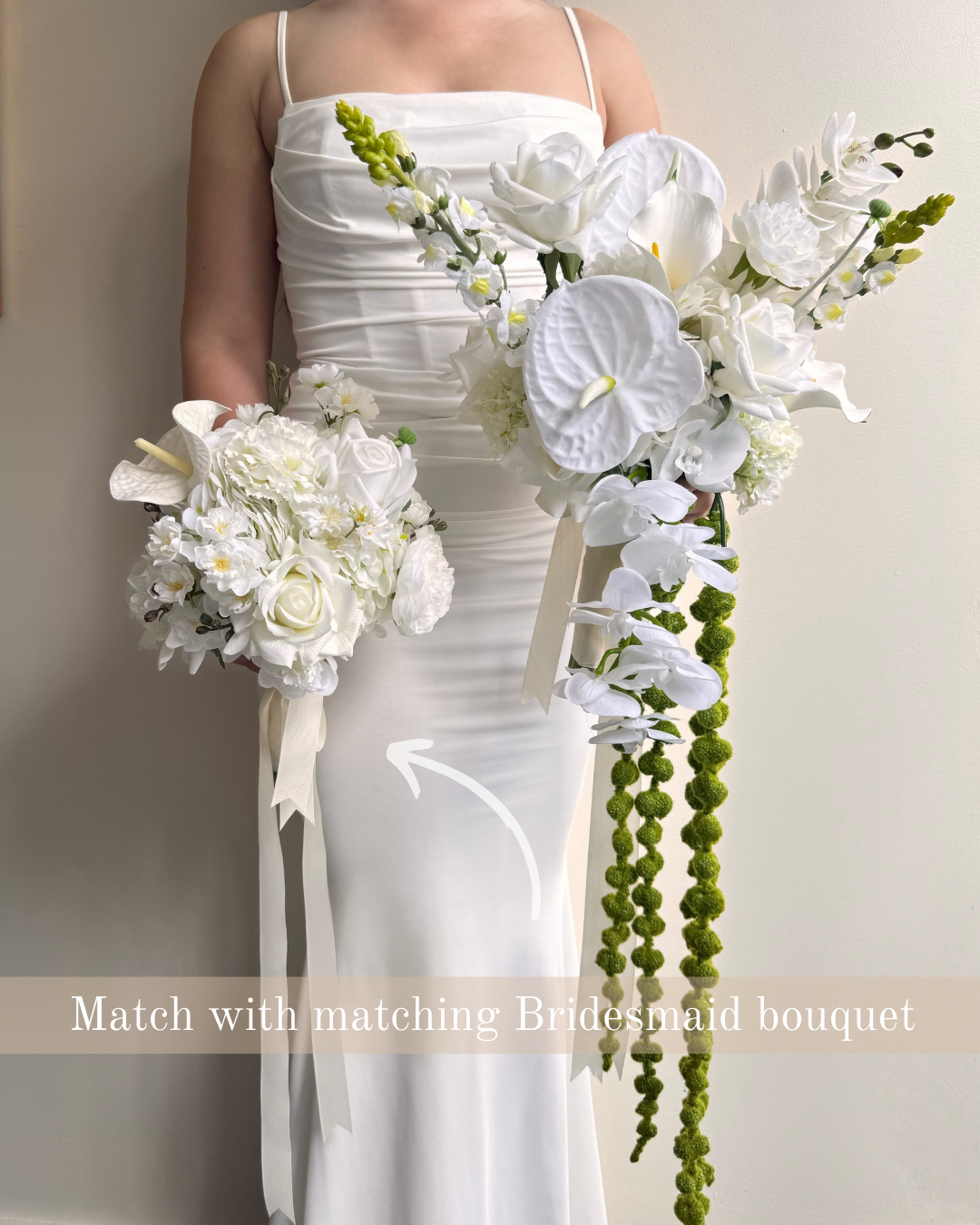 White Collection - Editorial Bridal Bouquet + amaranth