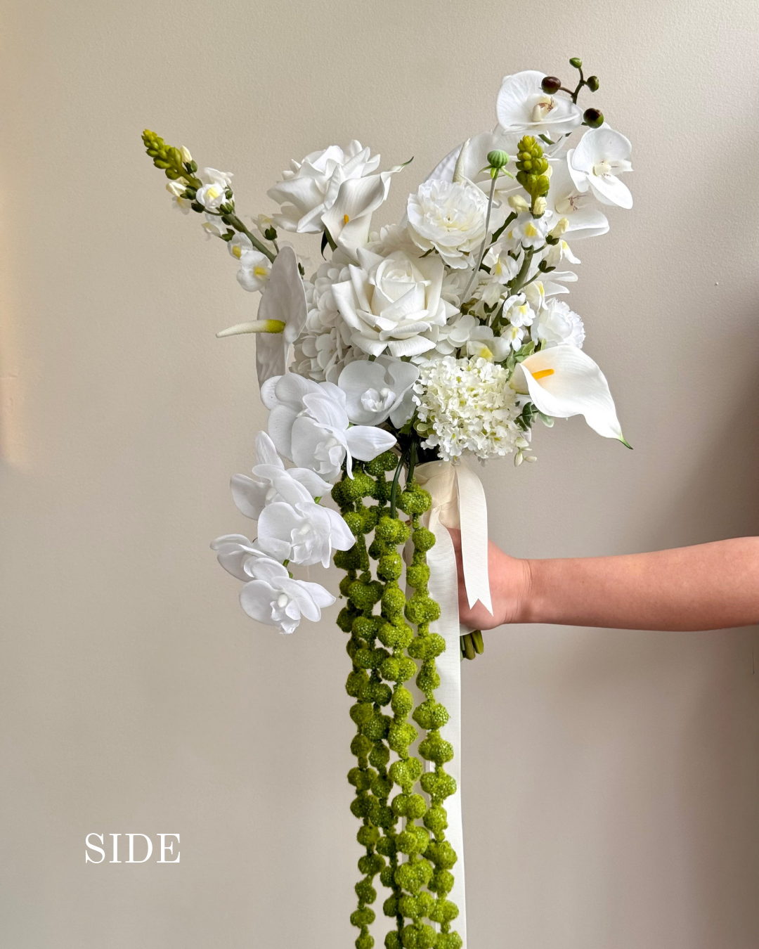 White Collection - Editorial Bridal Bouquet + amaranth