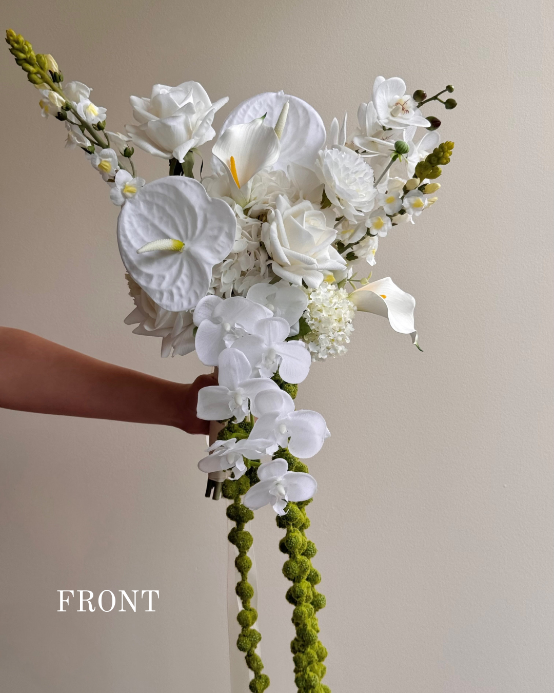 White Collection - Editorial Bridal Bouquet + amaranth