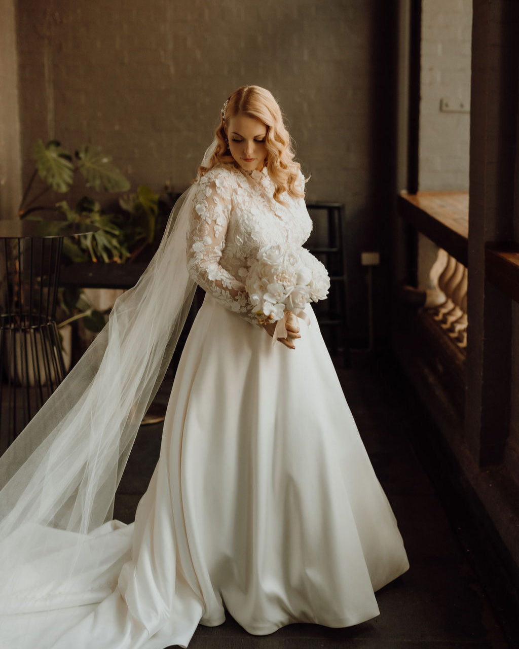 Modern White - Classic Bridal Bouquet