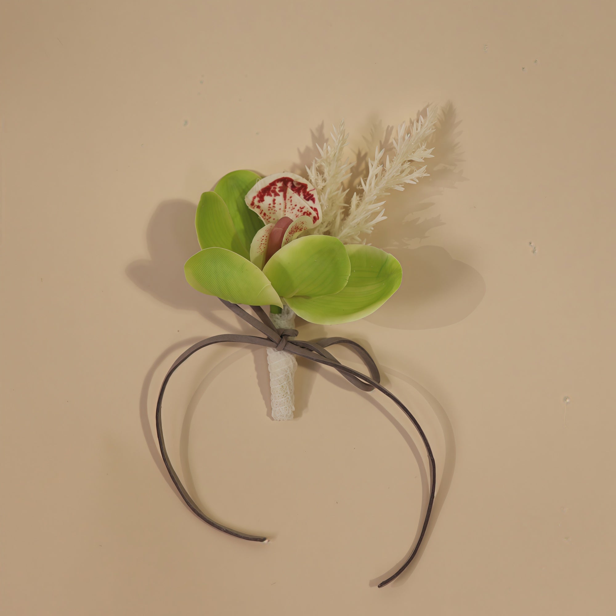 Burgundy Desire - Buttonhole (cymbidium orchid)