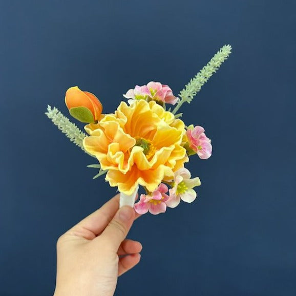 Sunset Dreams - Buttonholes & Pocket flowers (3 styles)