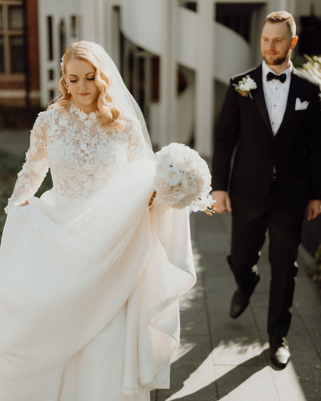 Modern White - Classic Bridal Bouquet