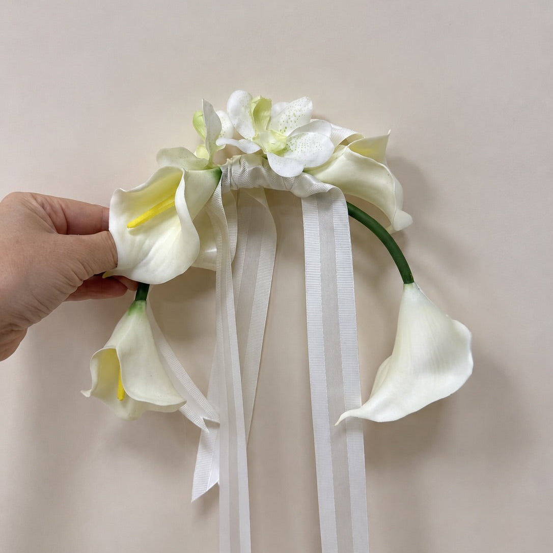 Calla Lily - Flower Crown (or dog collar)