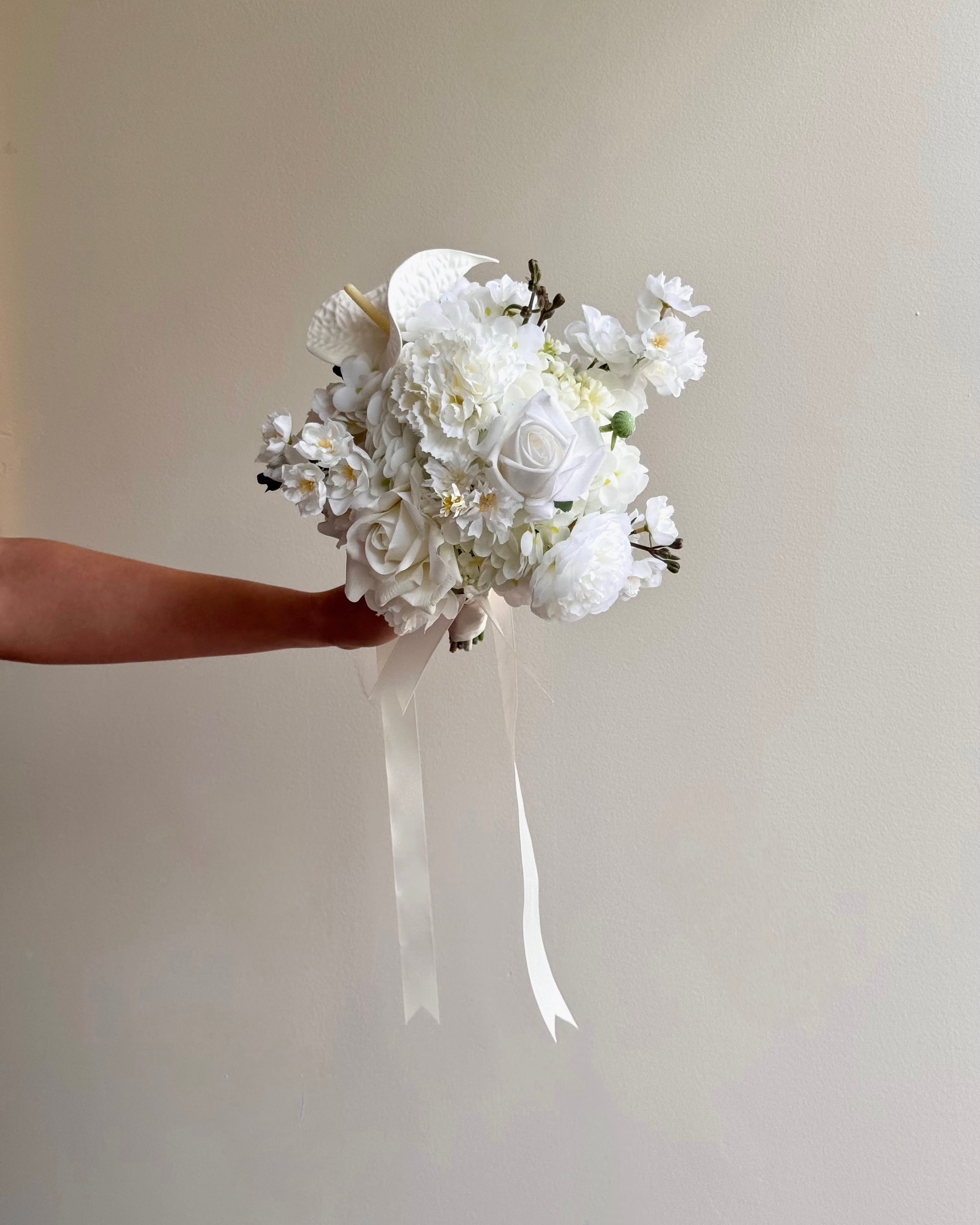 White Collection - Bridesmaid Bouquet (matches all bridal bouquets)