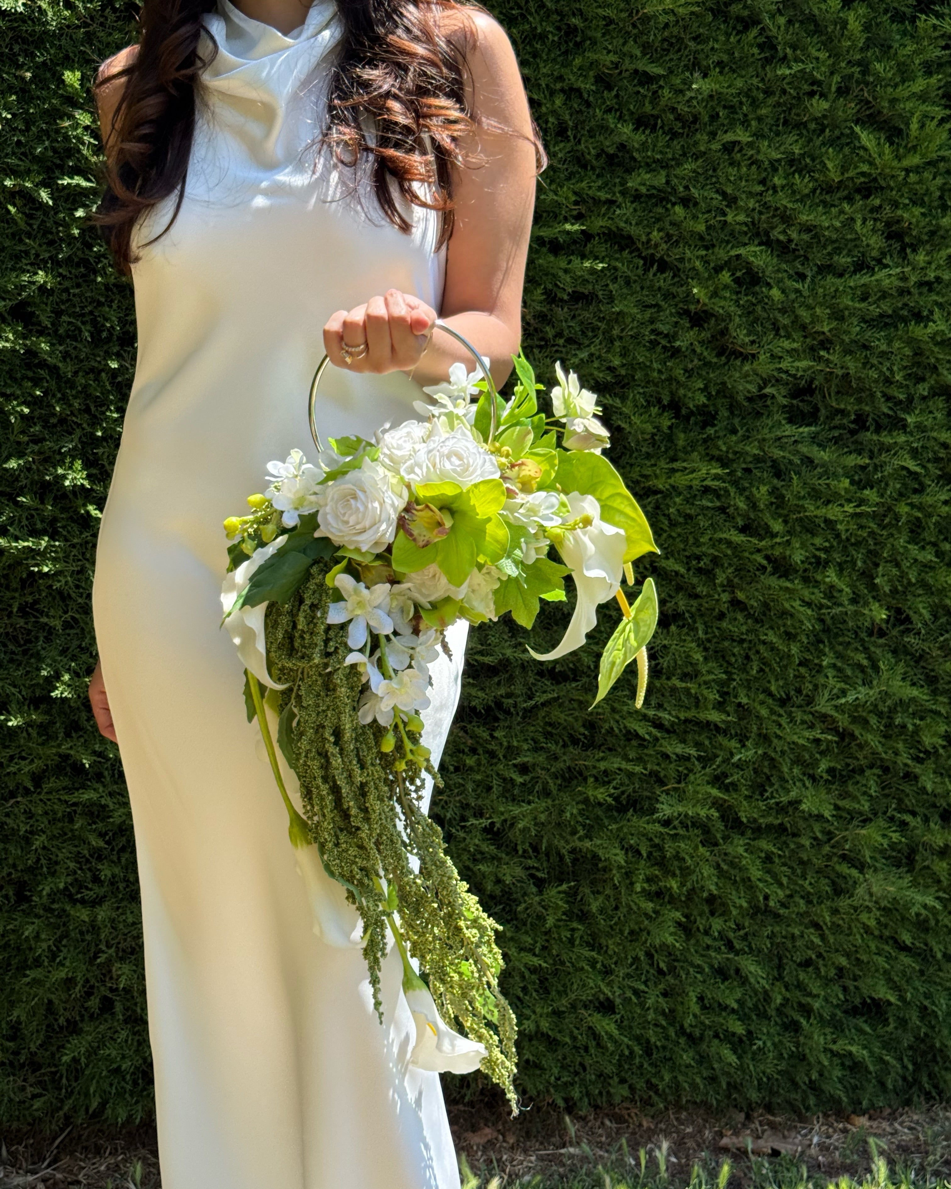 Greenstone Forest - Handbag Bridal Bouquet (Grand Size)