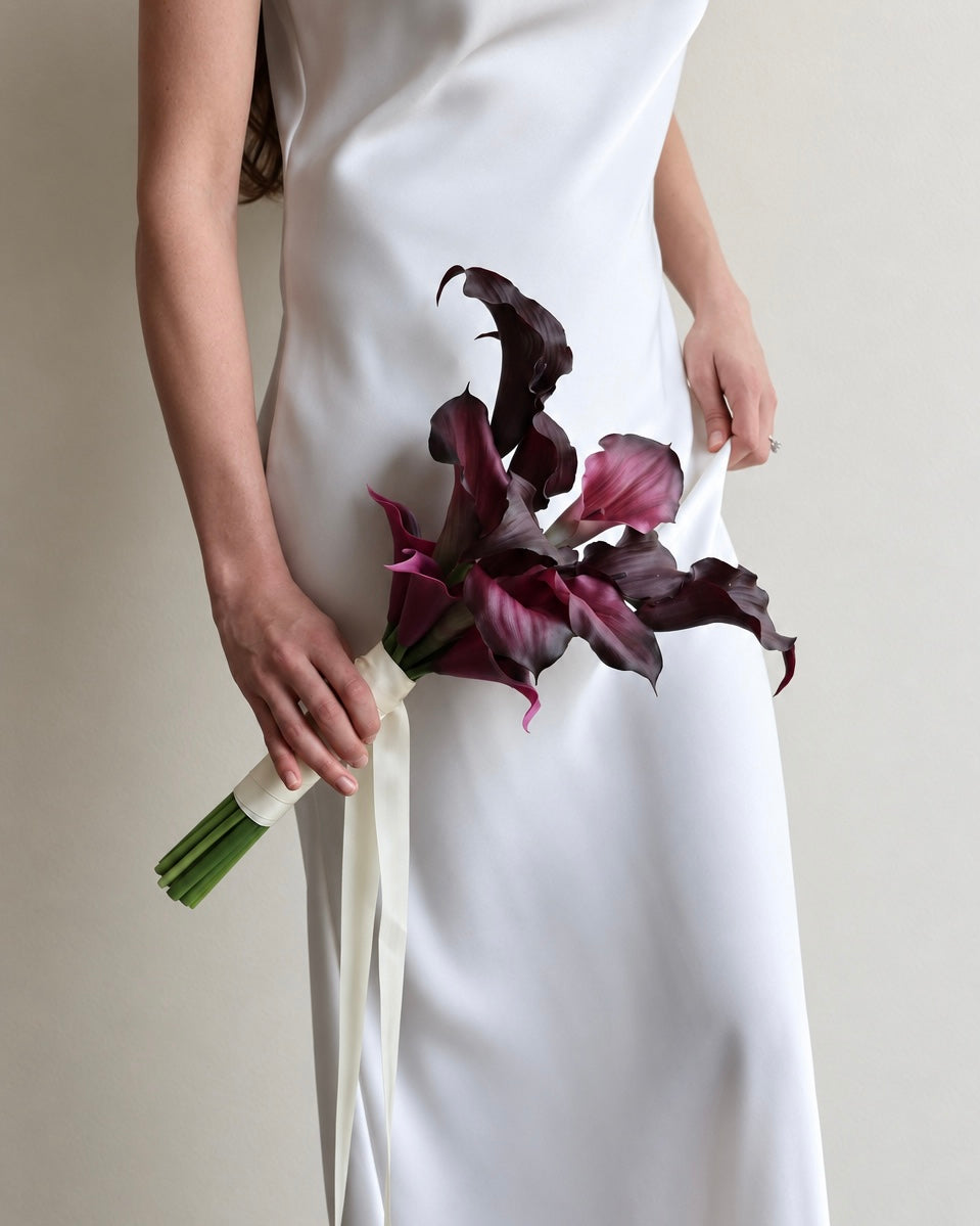Burgundy calla lily bouquet
