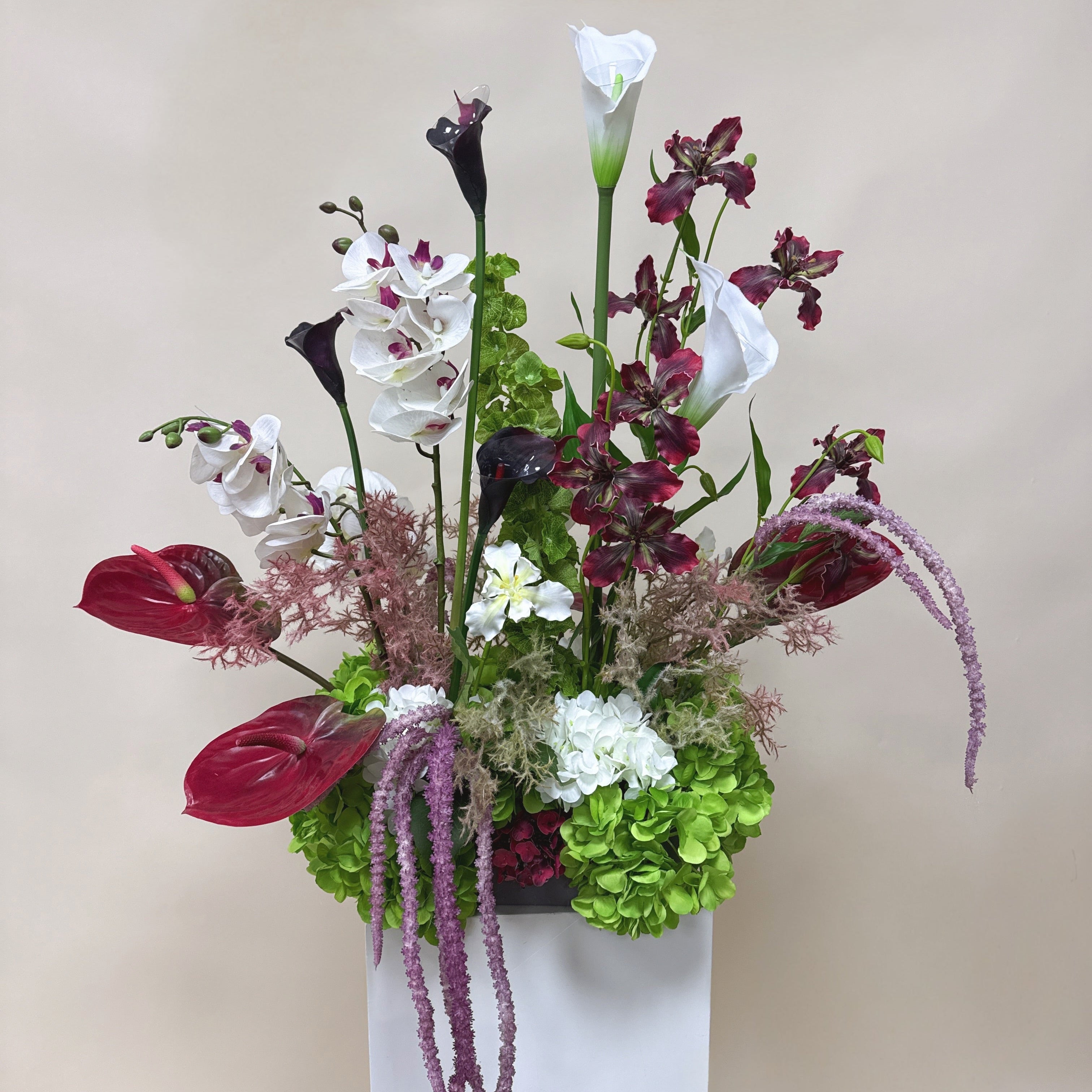Burgundy Desire - Large Plinth or Floor Arrangement