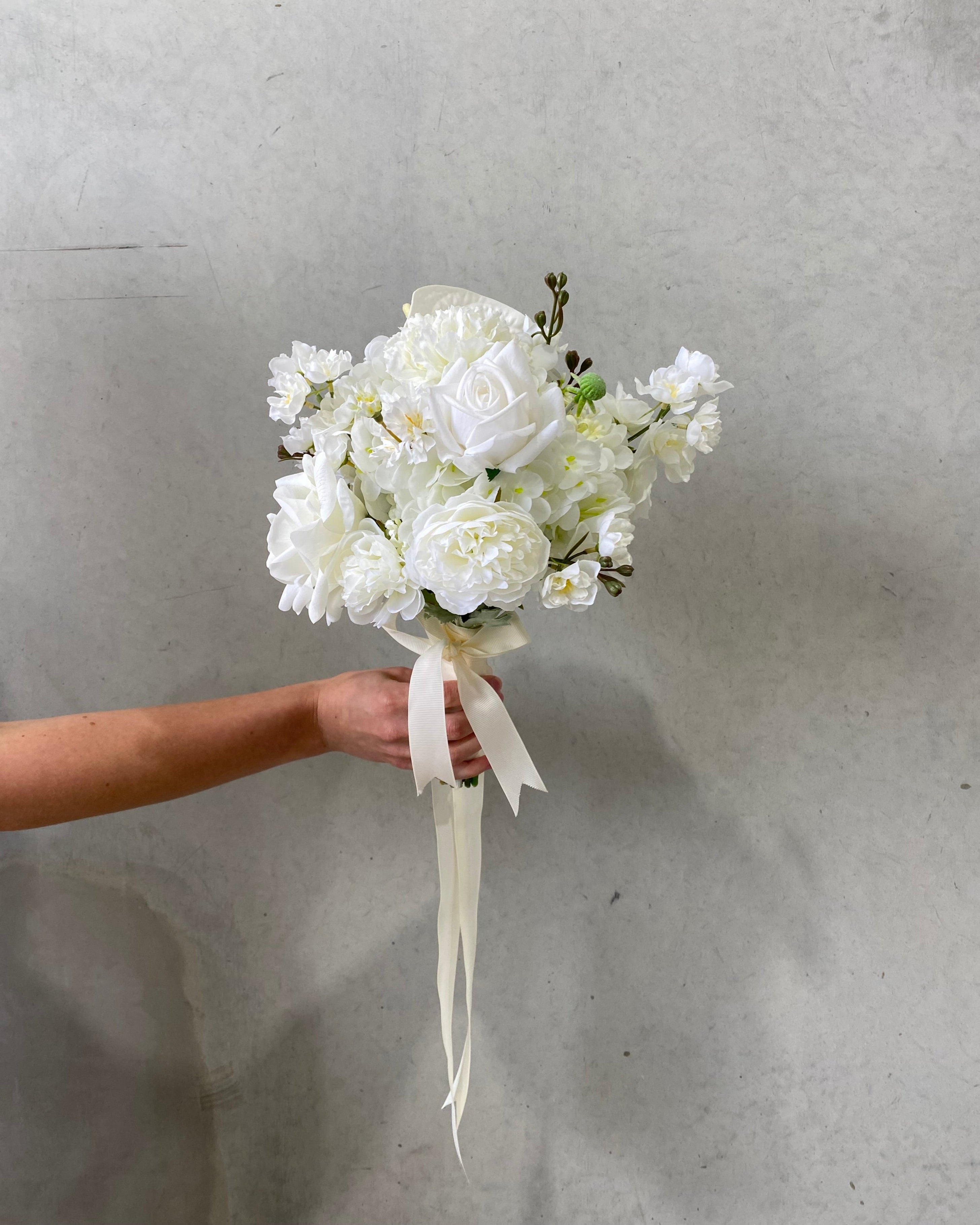 White Collection - Bridesmaid Bouquet (matches all bridal bouquets)