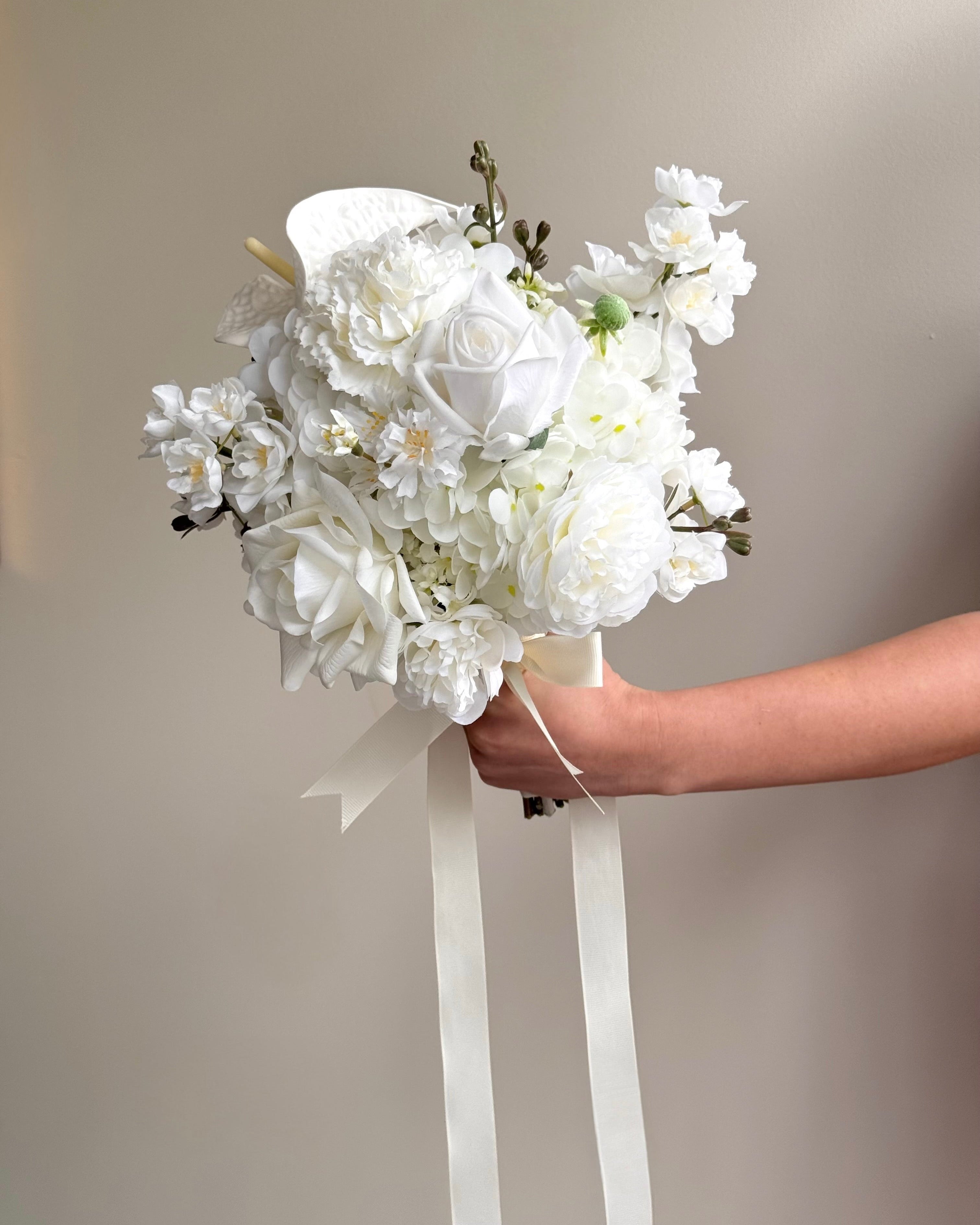 White Collection - Bridesmaid Bouquet (matches all bridal bouquets)