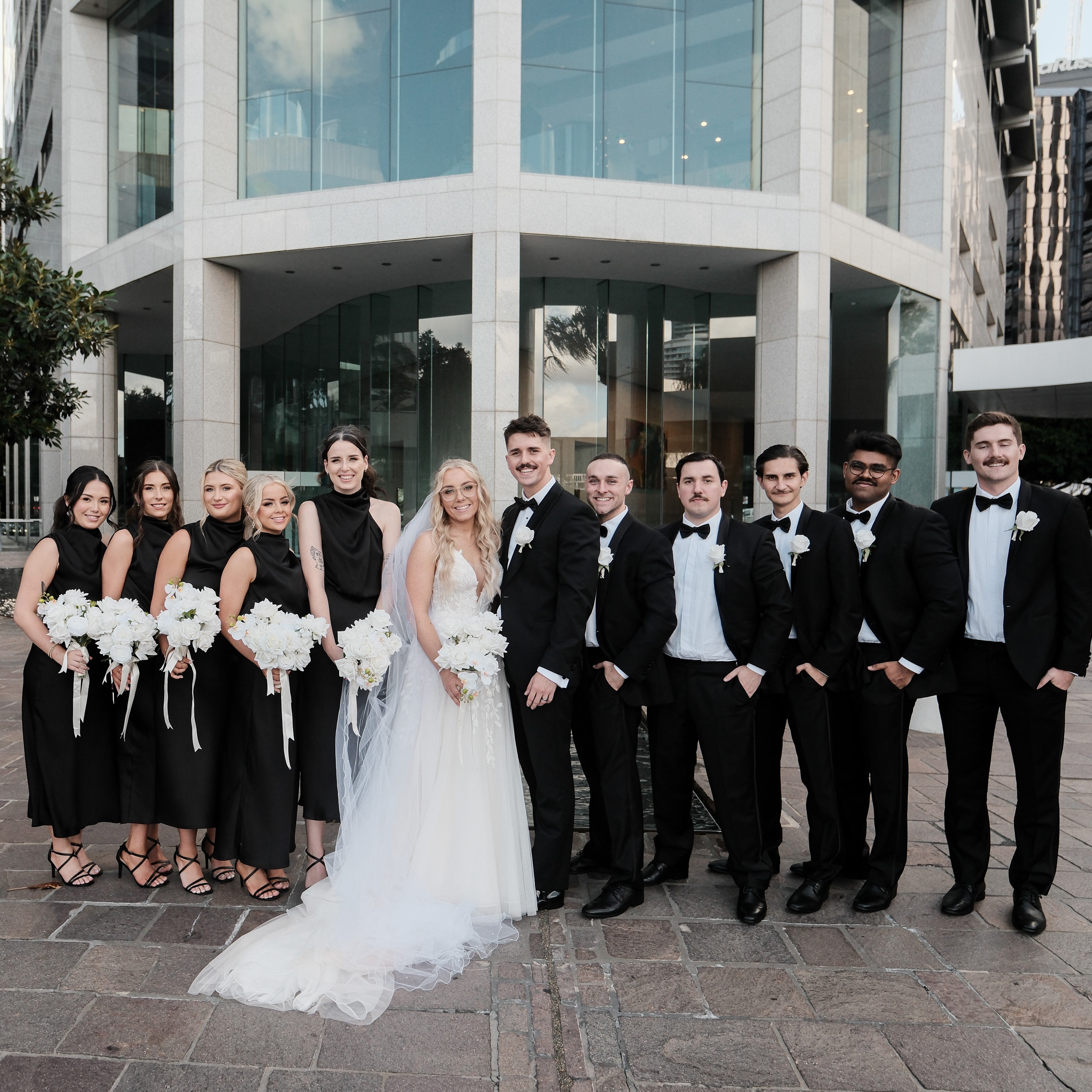 Modern White - Small Bridal/ Bridesmaid Bouquet