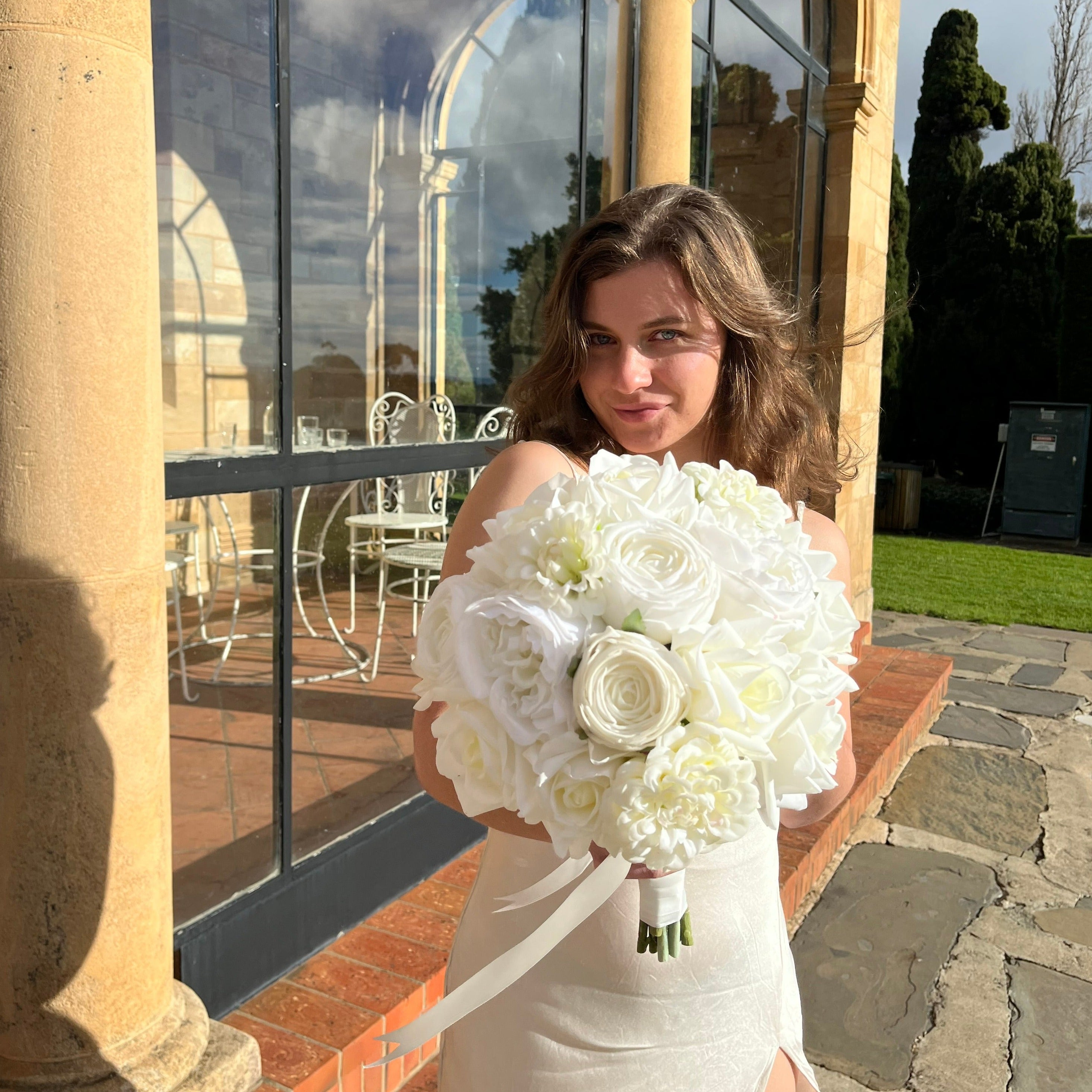 Modern White - Classic Bridal Bouquet