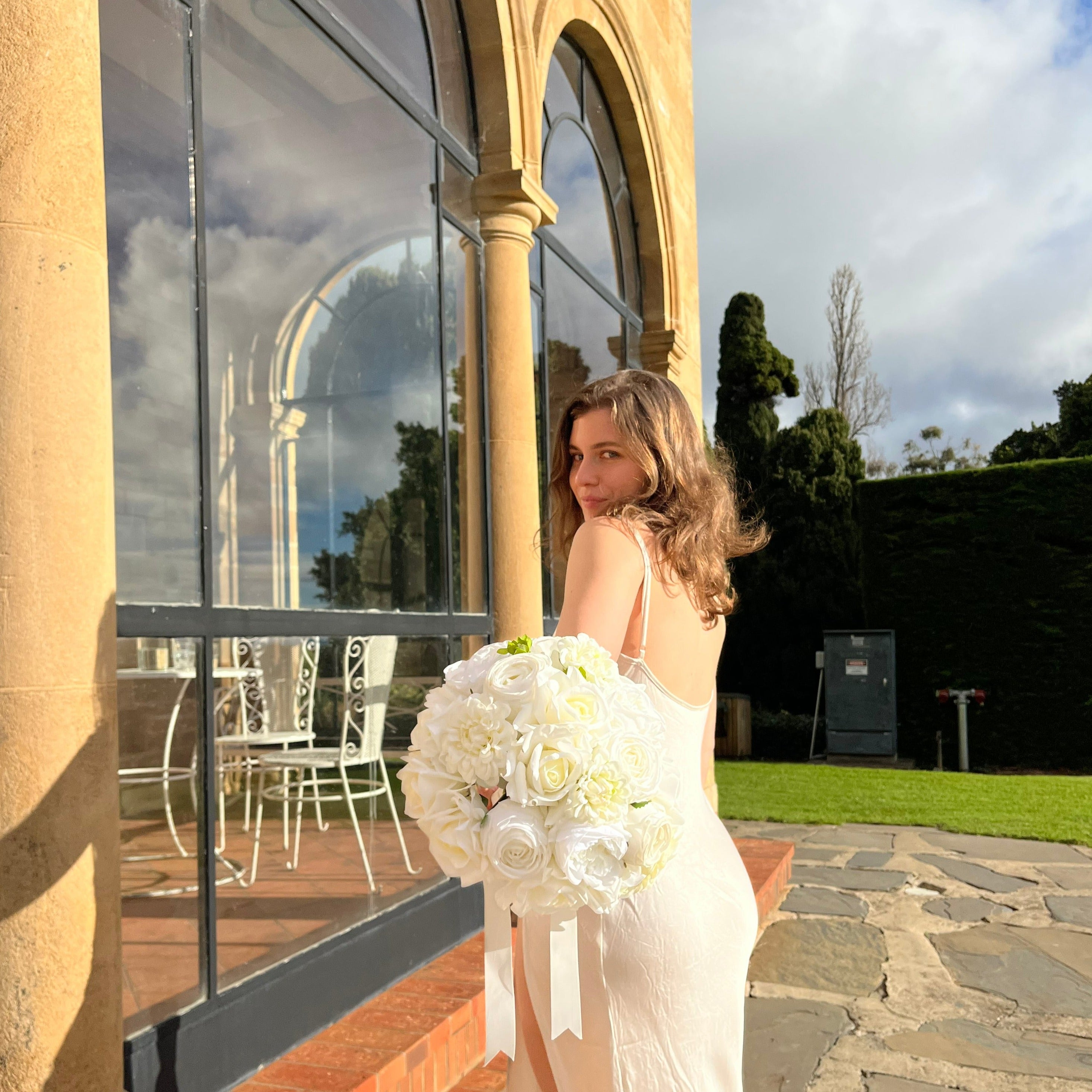 Modern White - Classic Bridal Bouquet