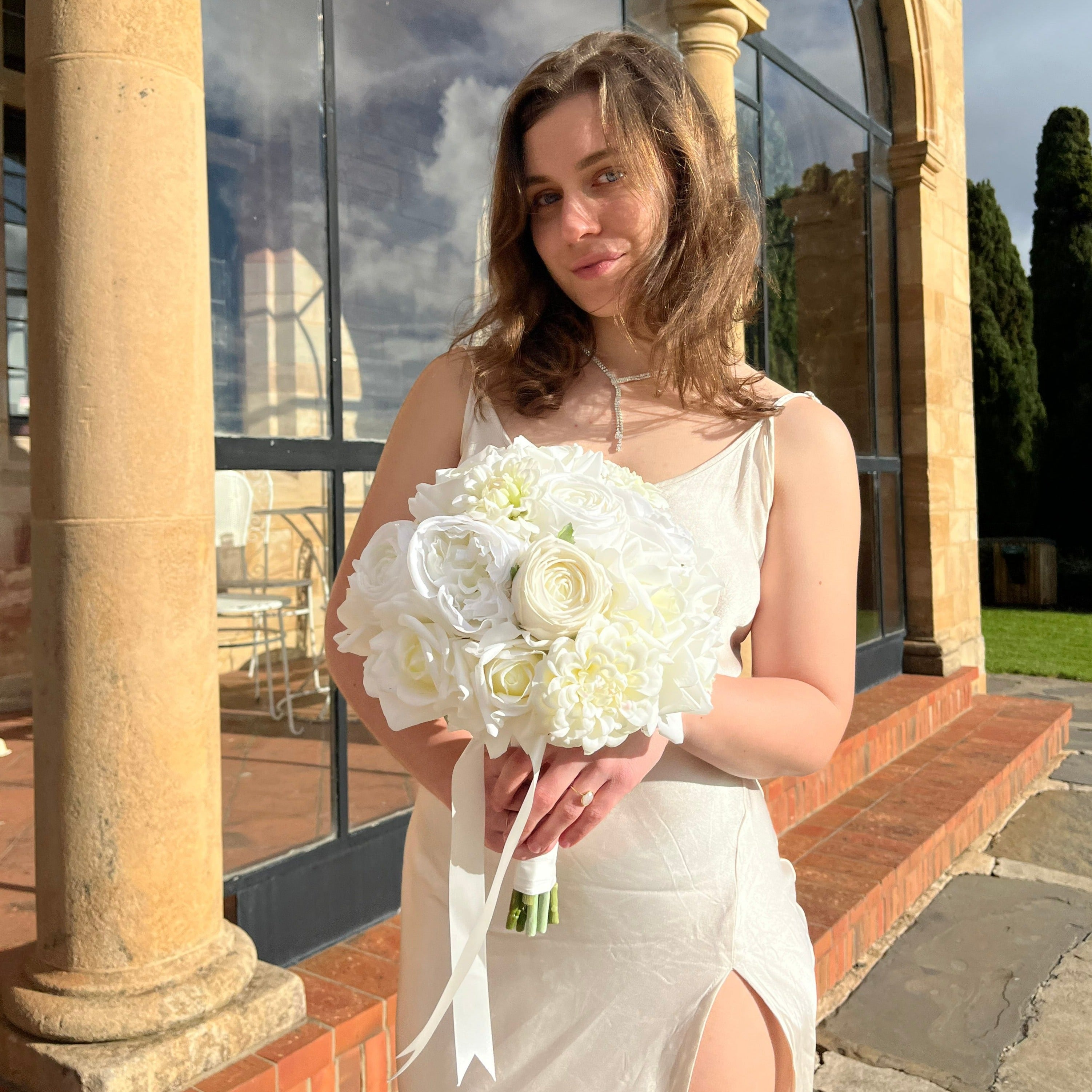 Modern White - Classic Bridal Bouquet