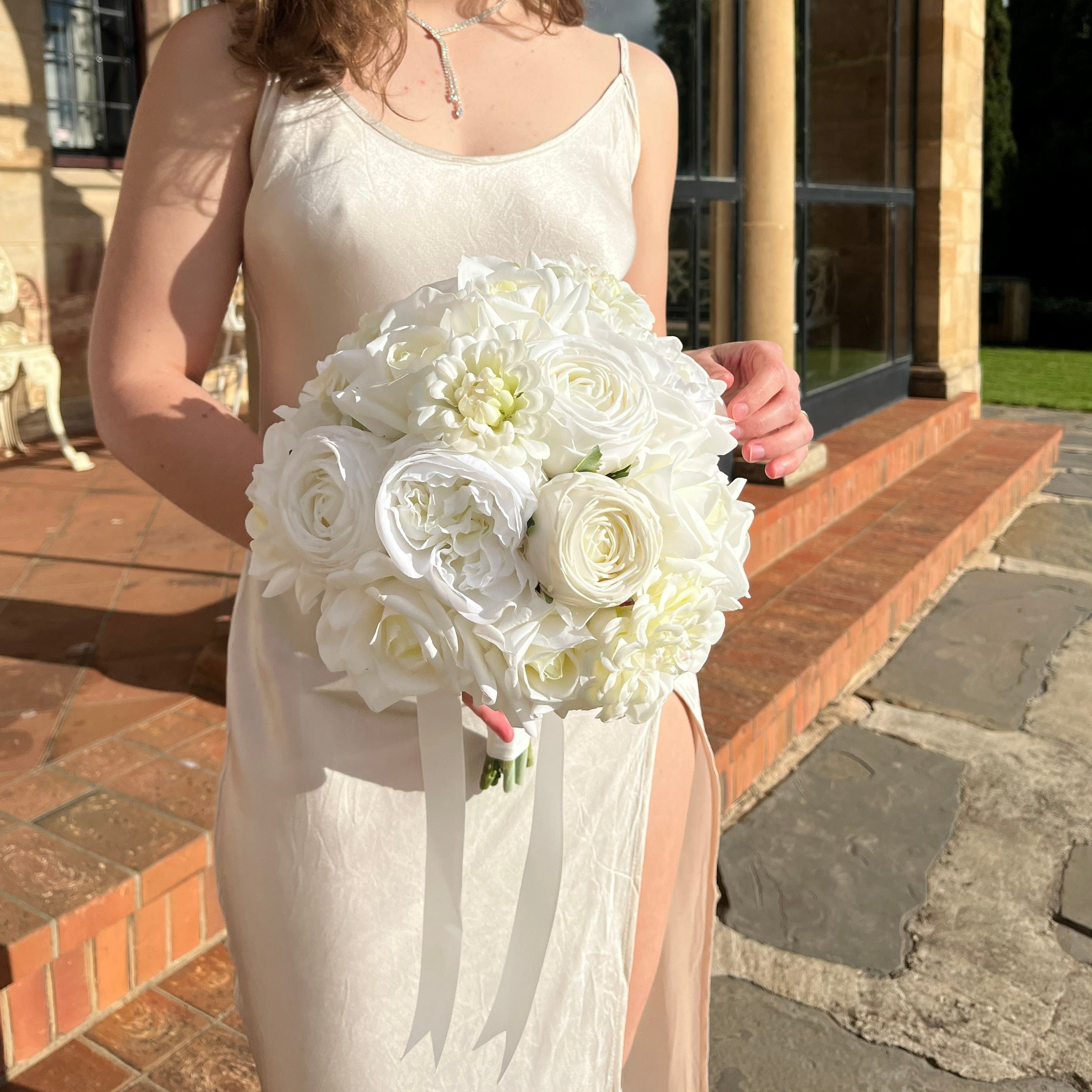 Modern White - Classic Bridal Bouquet
