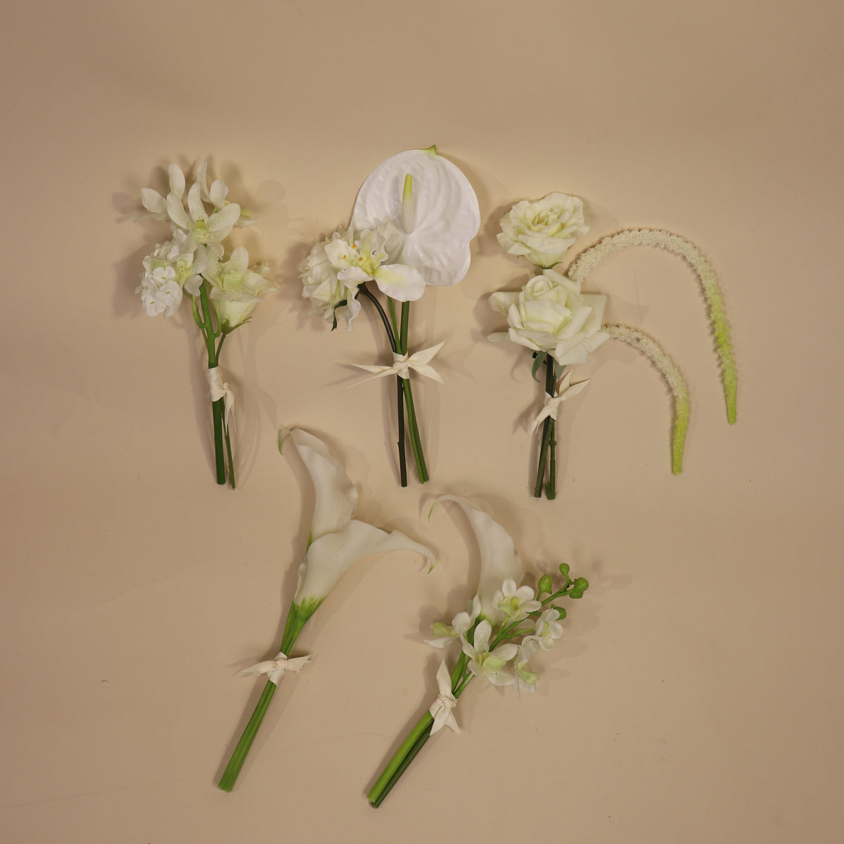 Pearl allure vase flowers in five elegant arrangement options.