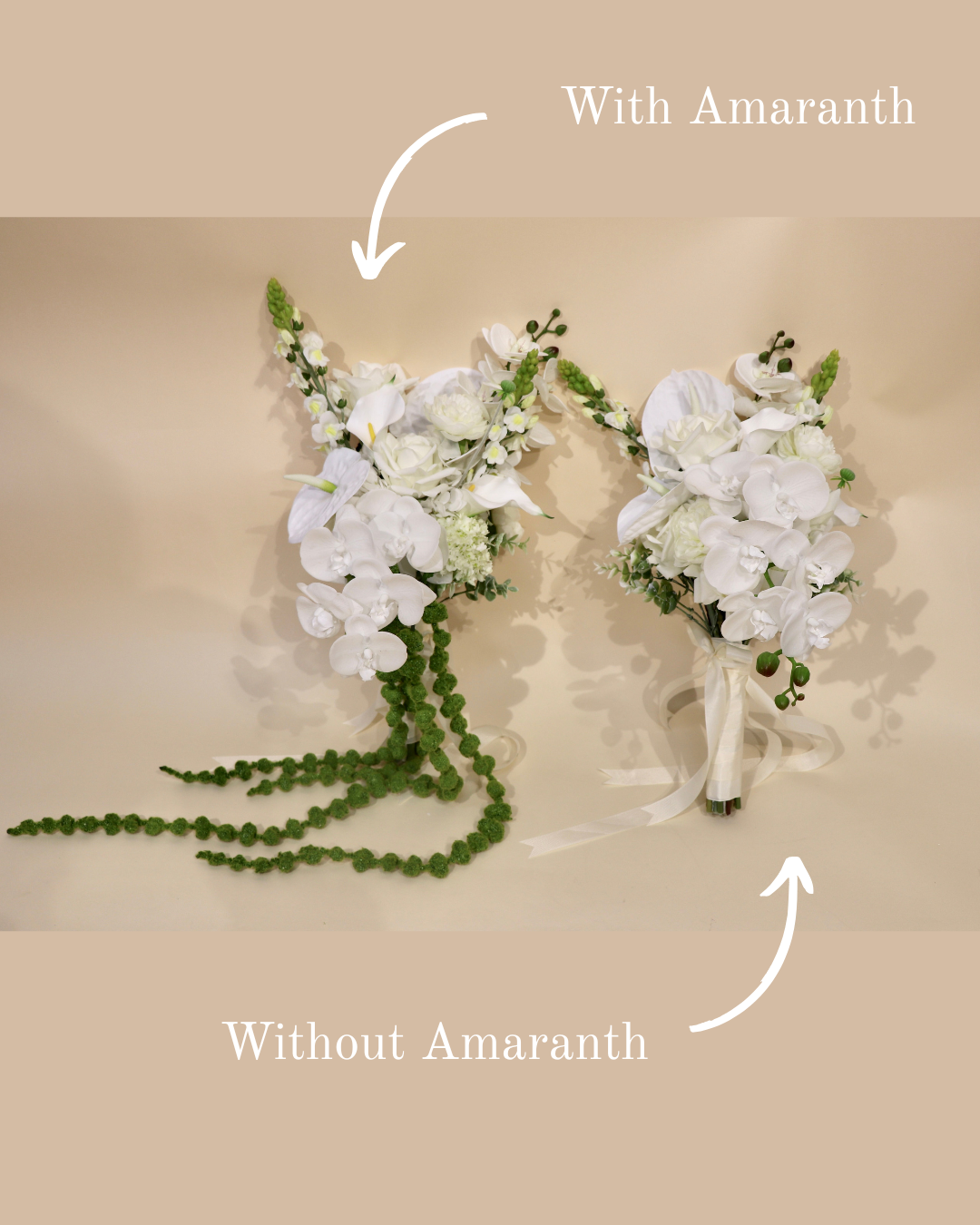 White wedding bouquet with orchid roses calla lilly modern artificial bridal bouquet with amaranth