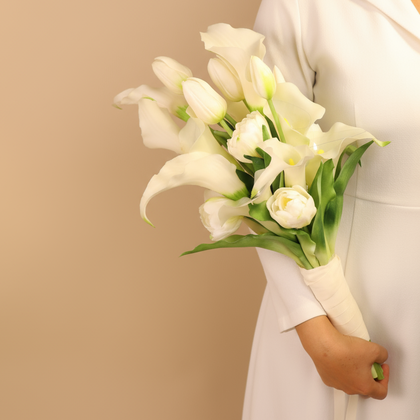 Classic Calla Lily - Arm Bridal Bouquet