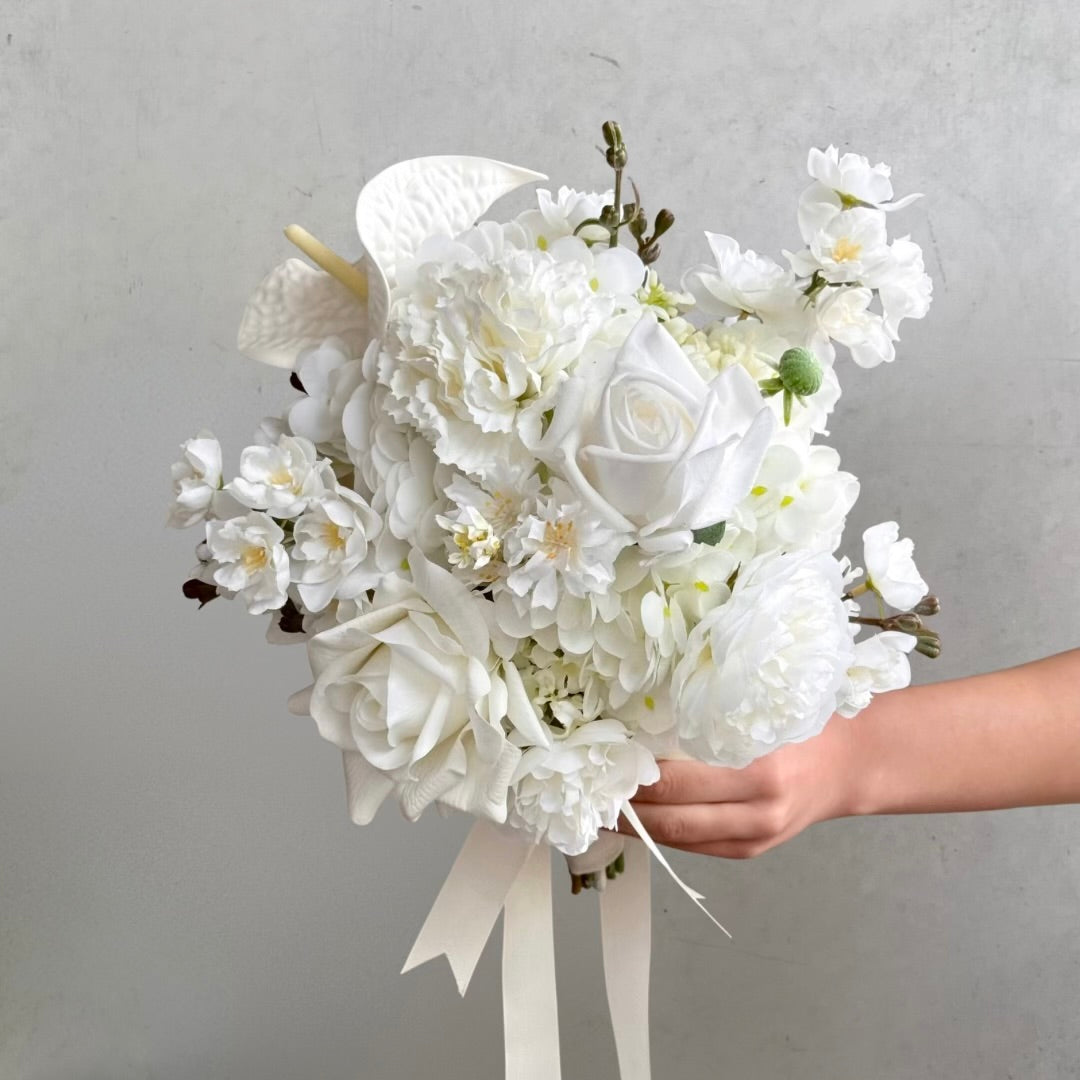 White Collection - Bridesmaid Bouquet (matches all bridal bouquets)
