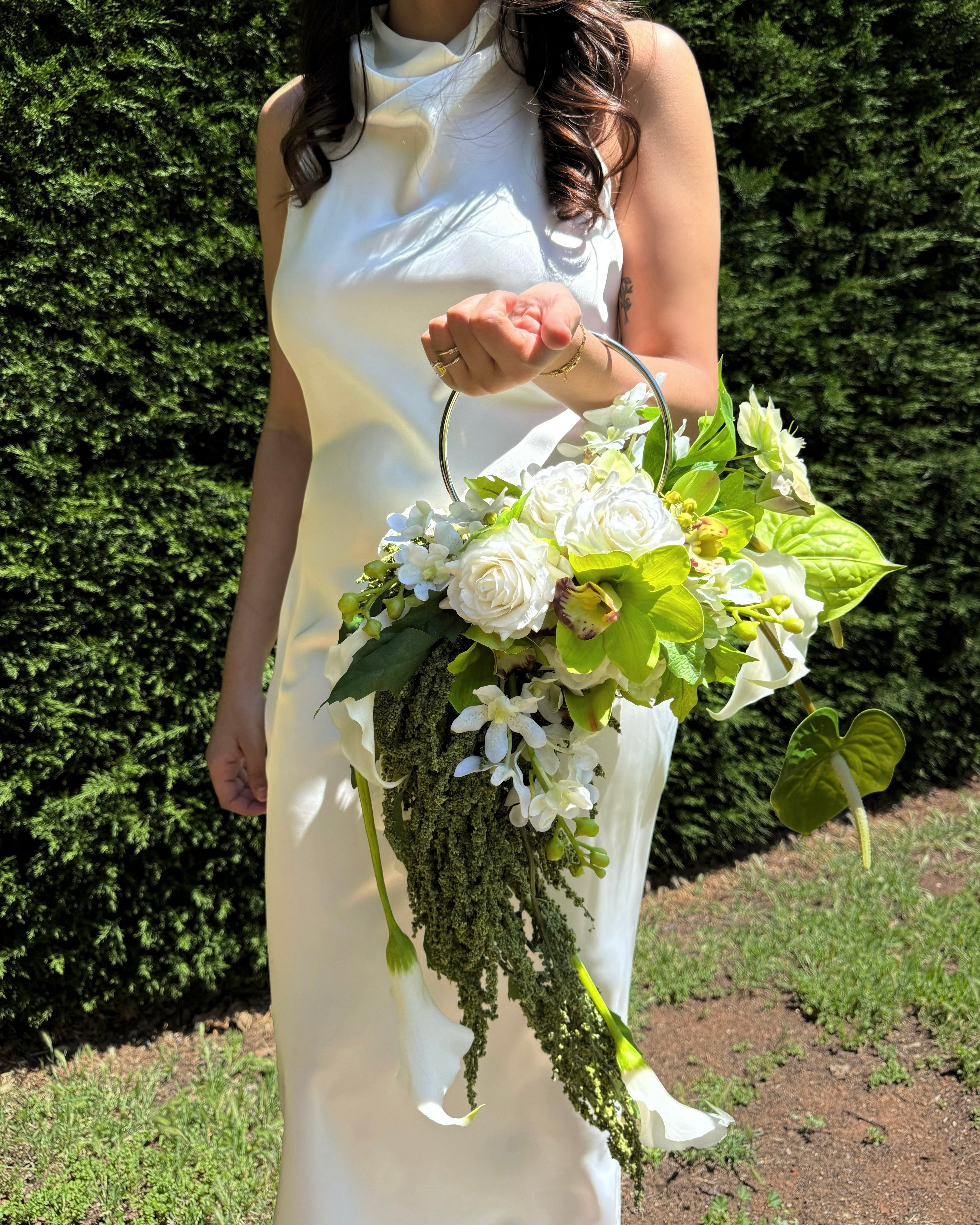 Greenstone Forest - Handbag Bridal Bouquet (Grand Size)