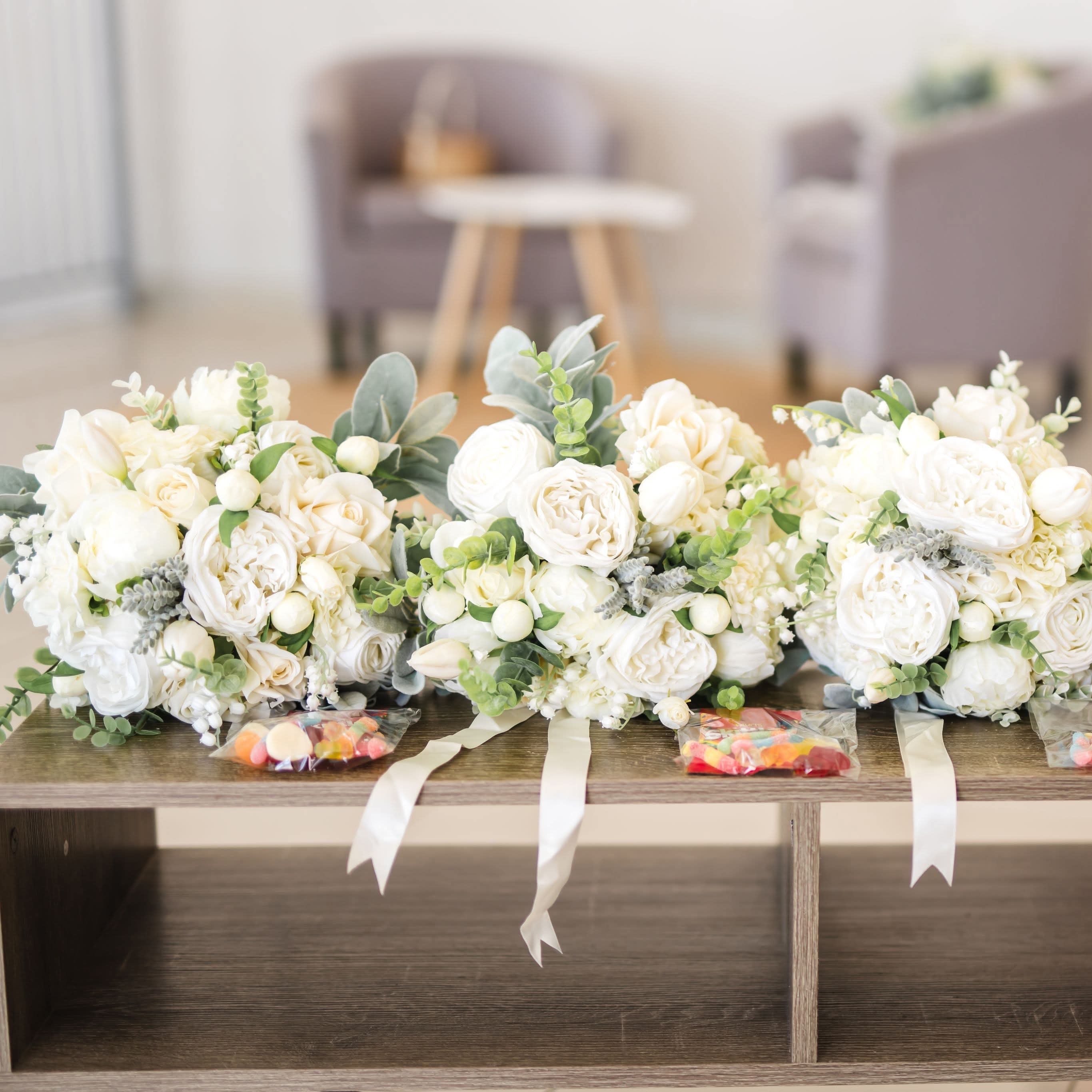 White & Greenery Bouquets (3 sizes)