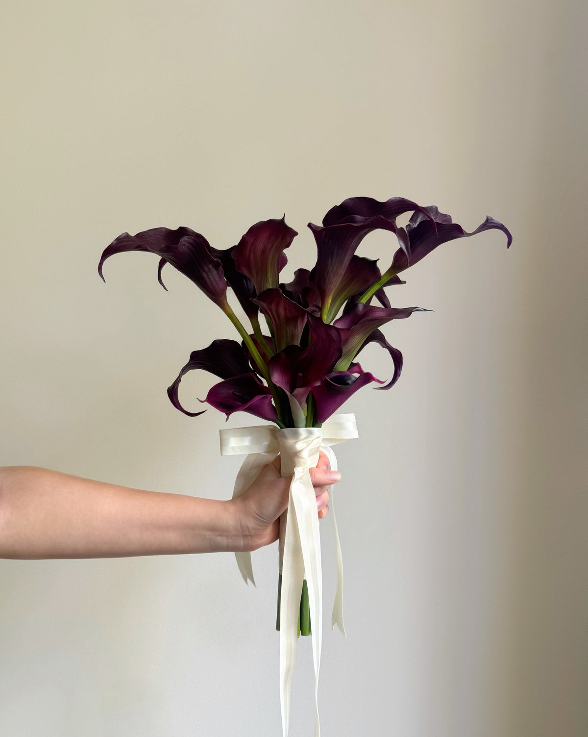Burgundy calla lily bouquet