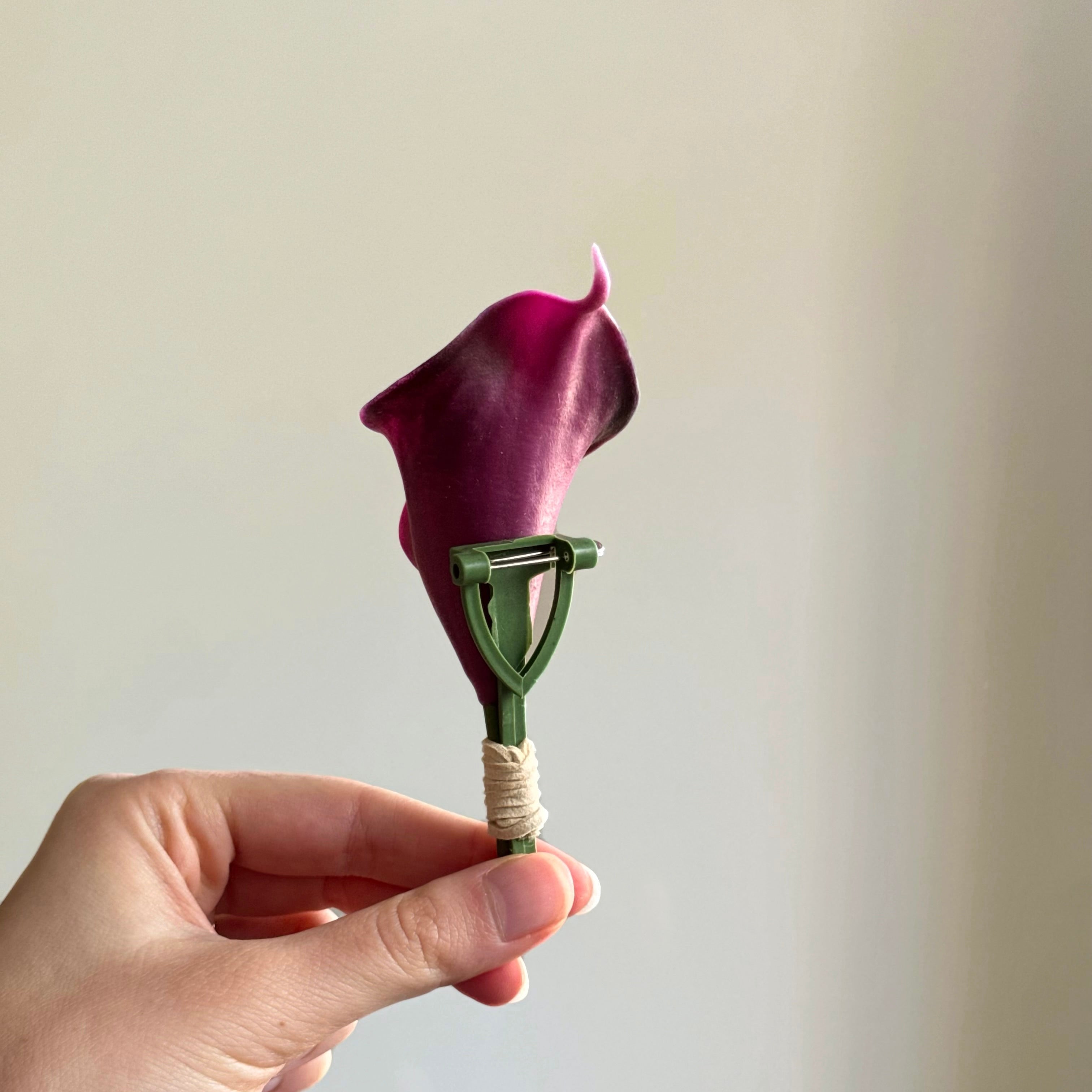 Burgundy Calla Lily - Buttonhole (NEW)