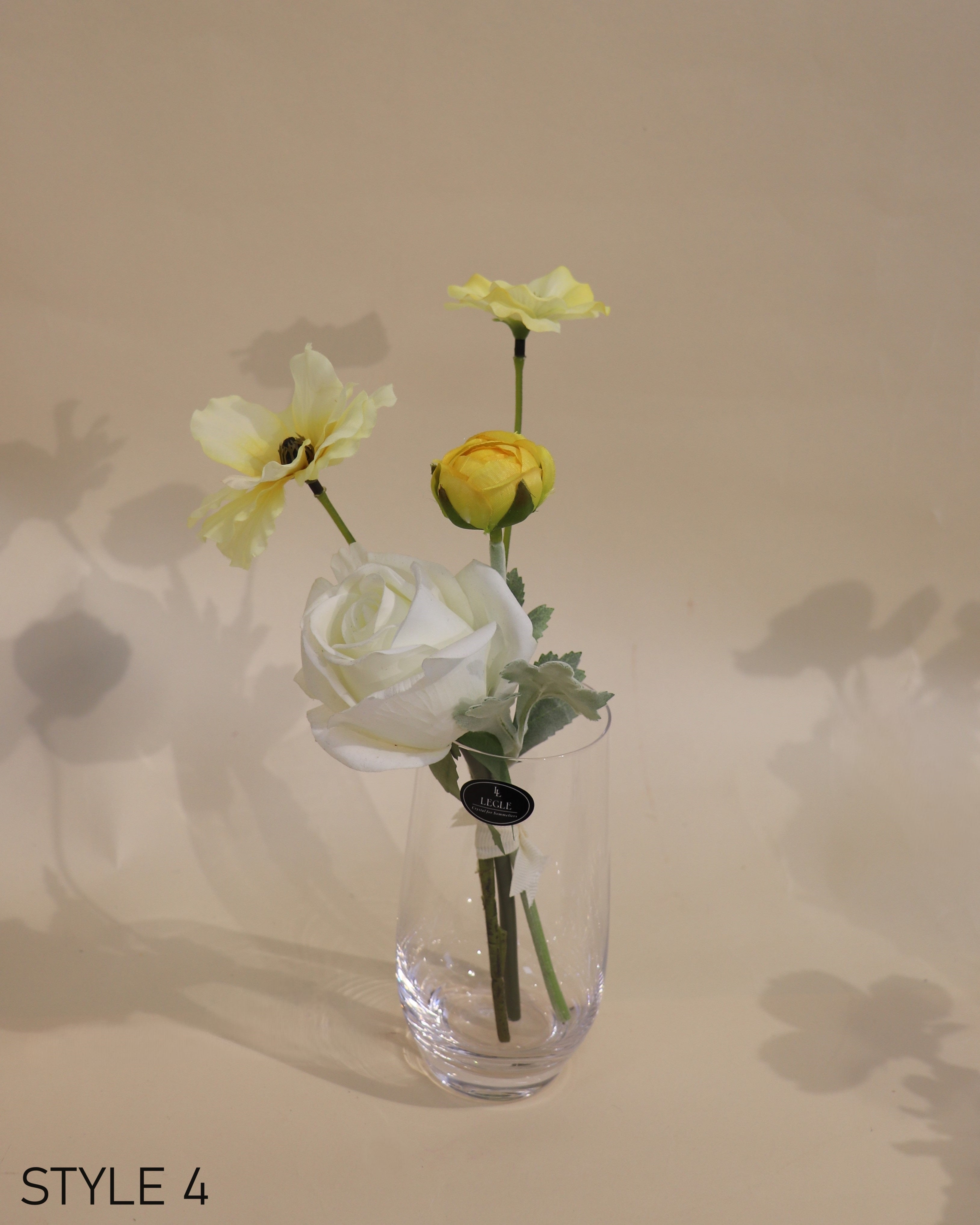 White + Yellow Assortment - Vase Flowers (5 options)