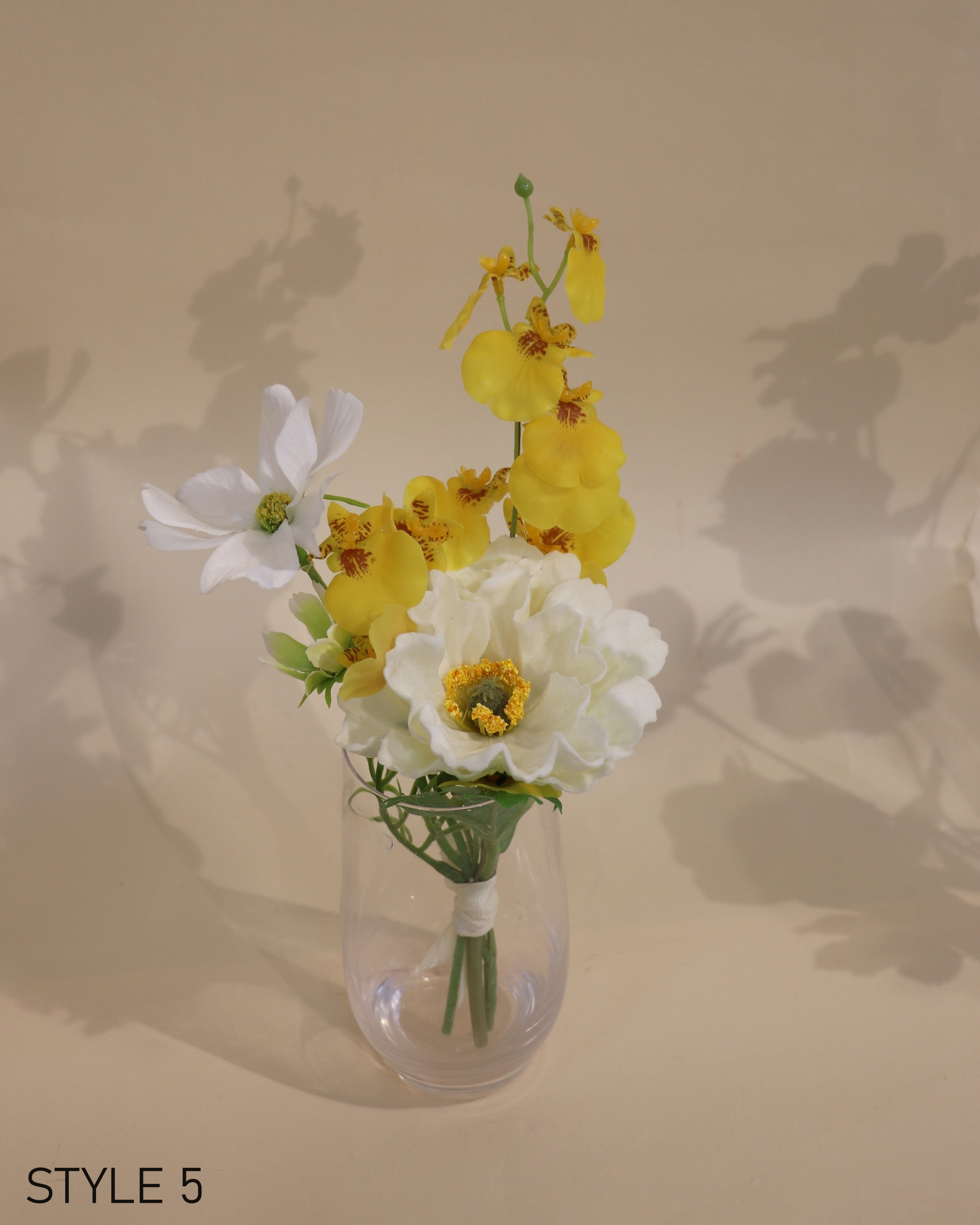 White + Yellow Assortment - Vase Flowers (5 options)