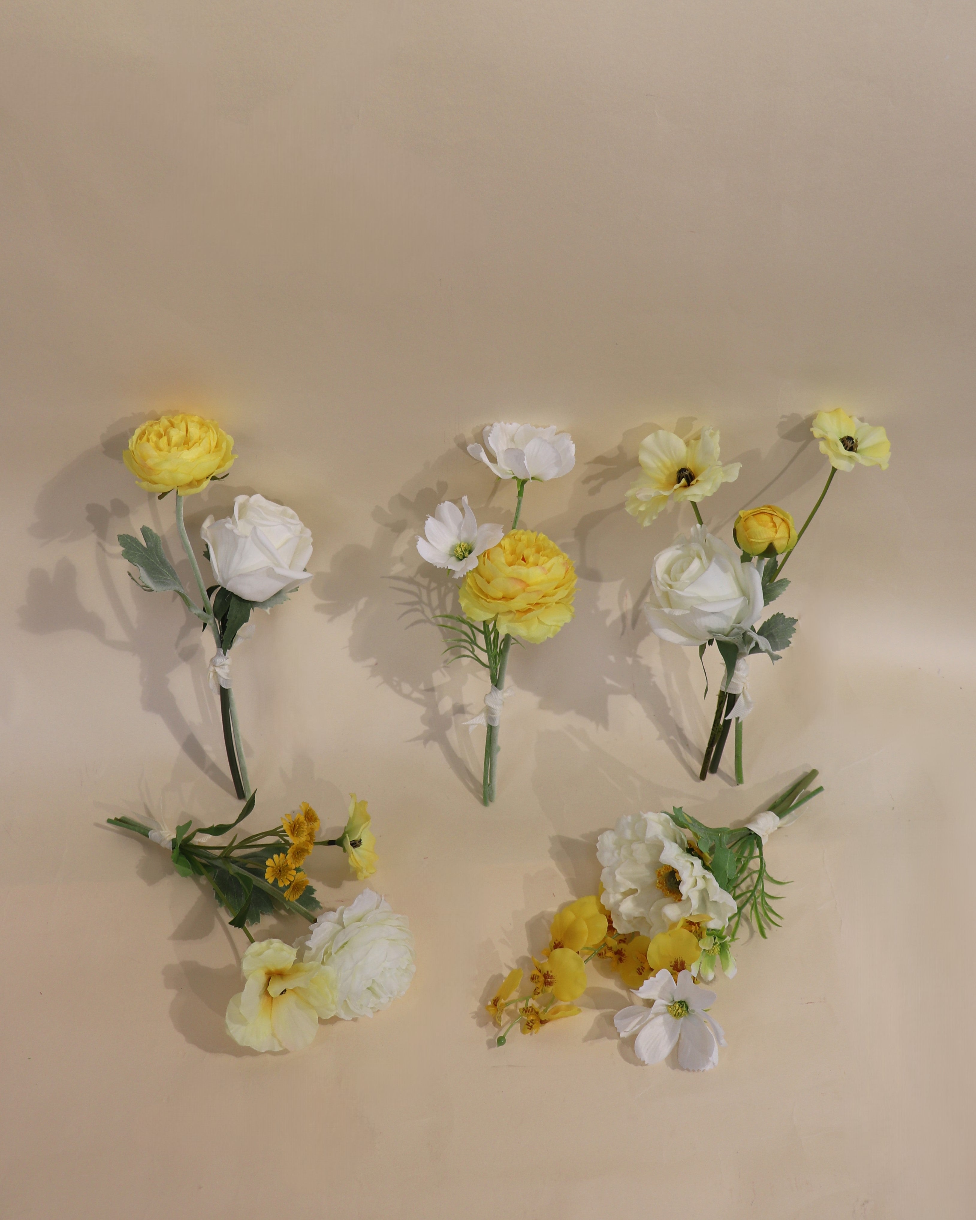 White + Yellow Assortment - Vase Flowers (5 options)