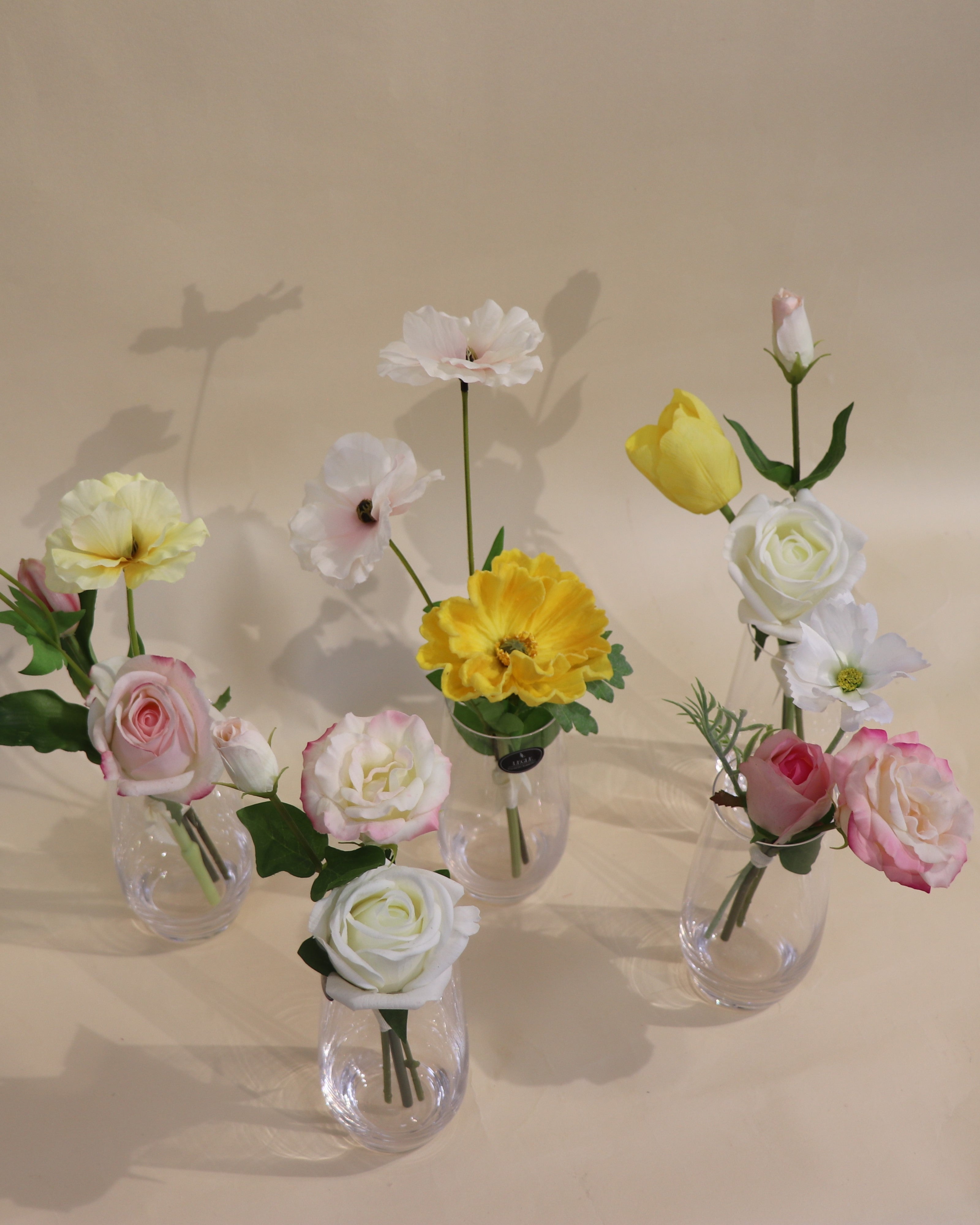 Pink + White + Yellow Assortment - Vase Flowers