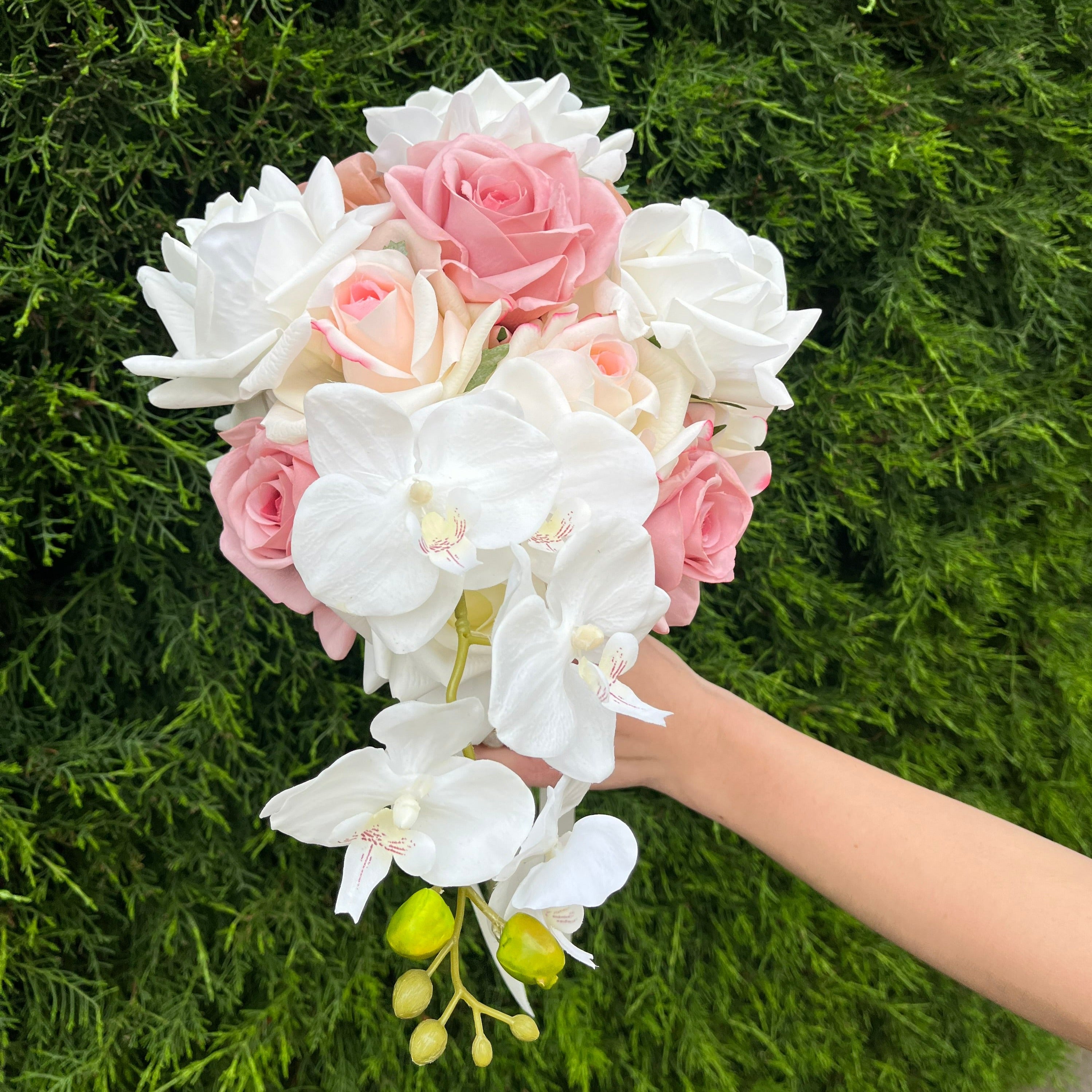 Vogue Pink - Cascading Bridal Bouquet