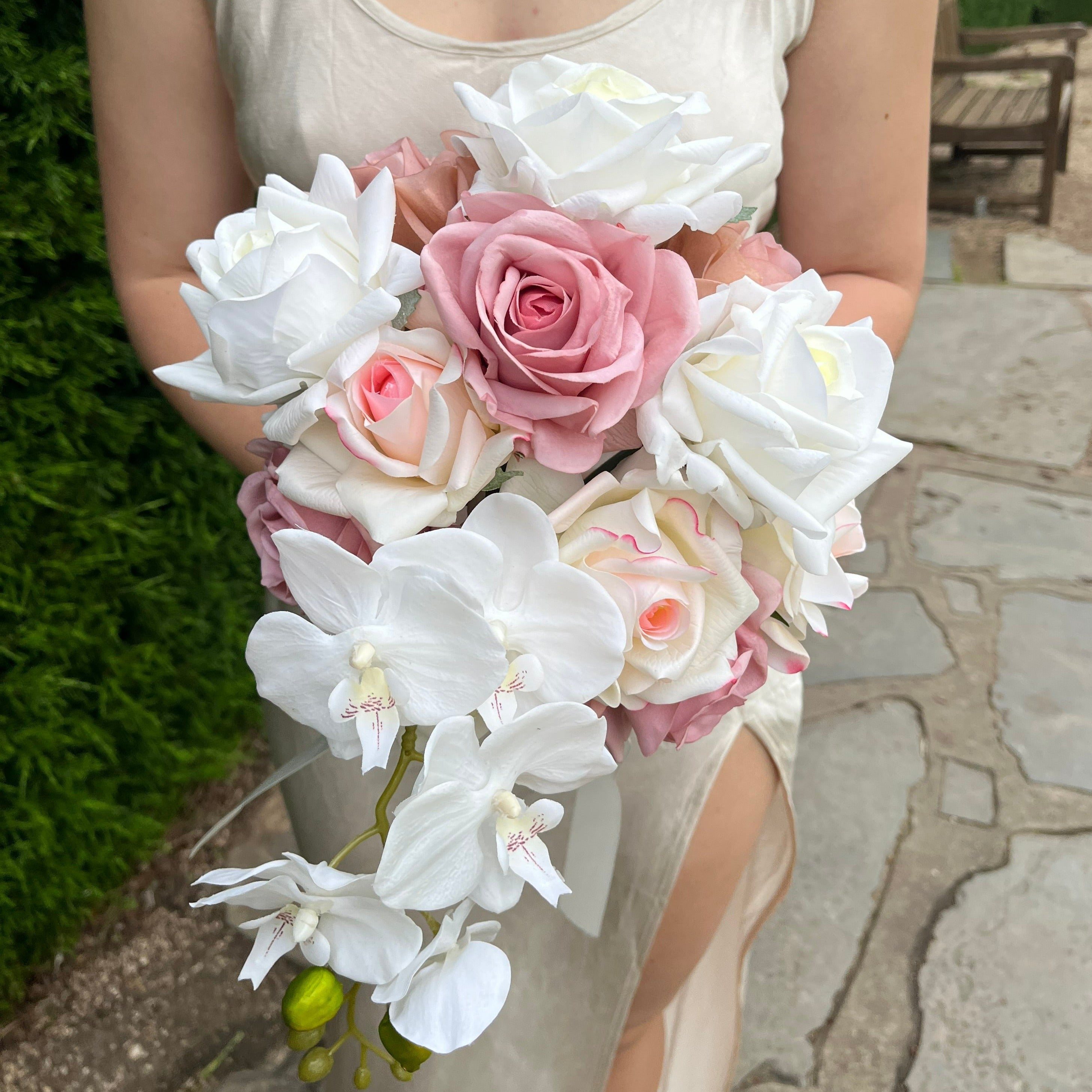 Vogue Pink - Cascading Bridal Bouquet