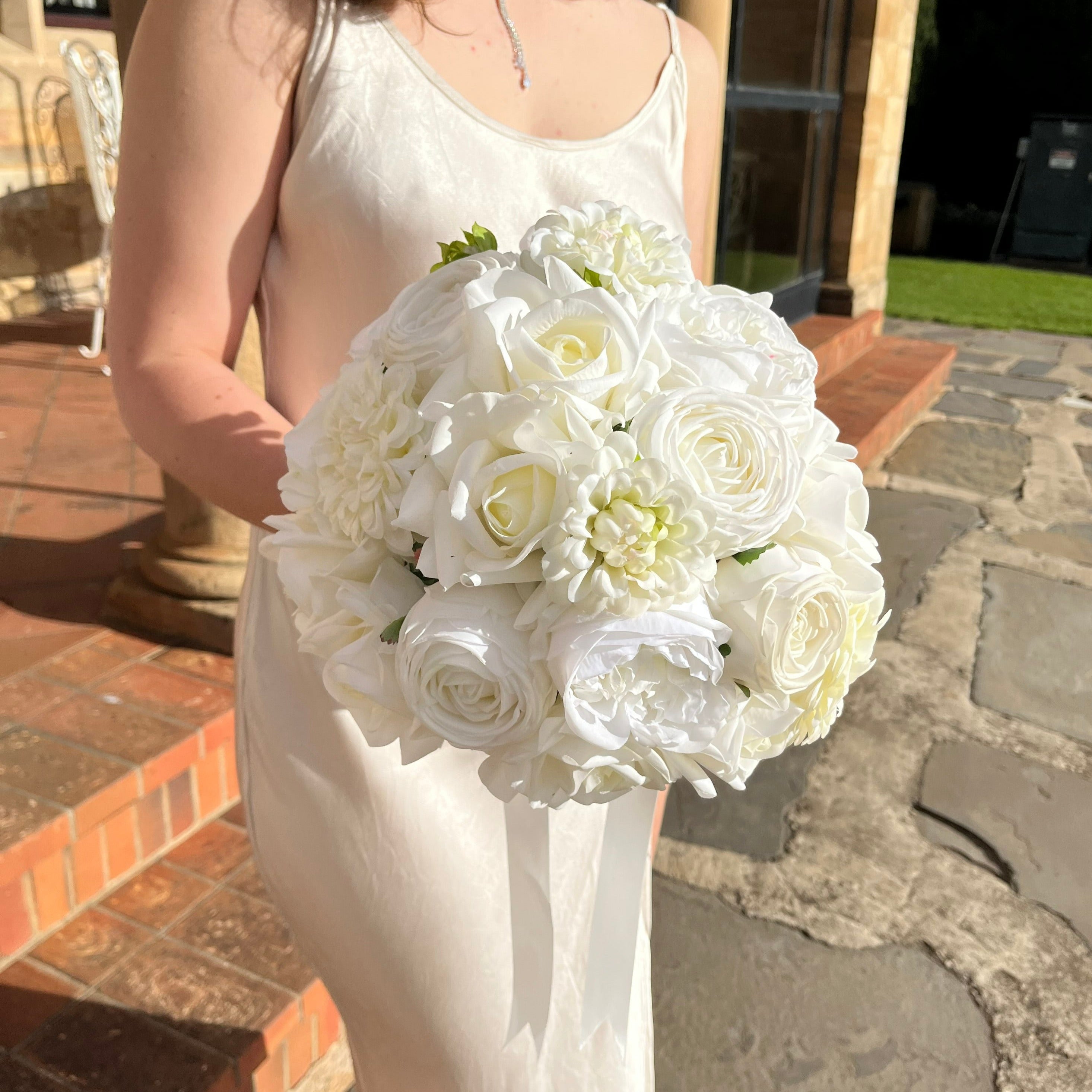 Modern White - Classic Bridal Bouquet