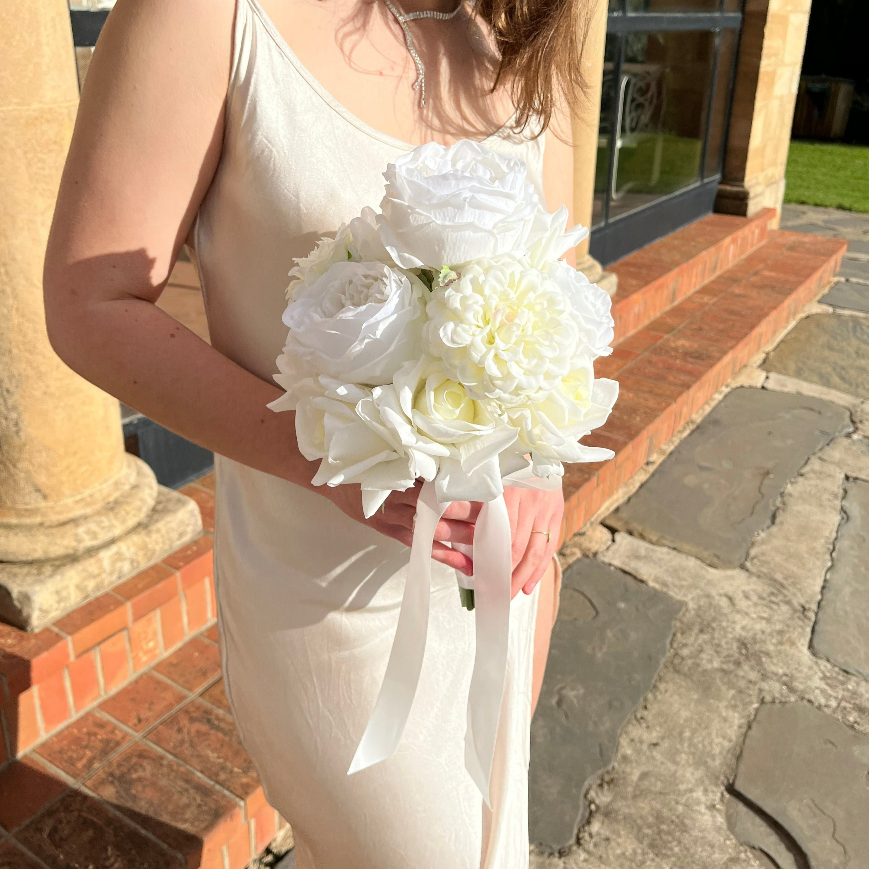 Bridesmaid Bouquet - Modern White