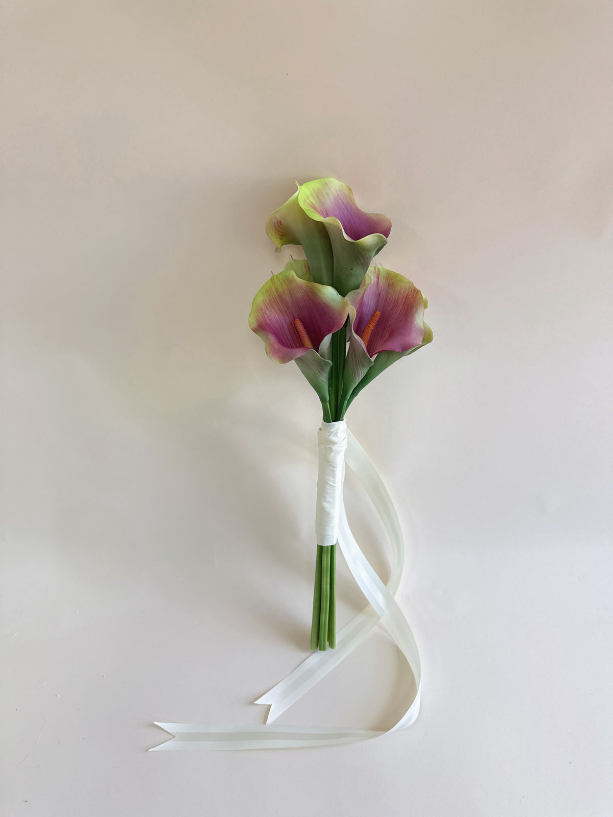 Burgundy and green long-stem calla lily bouquets