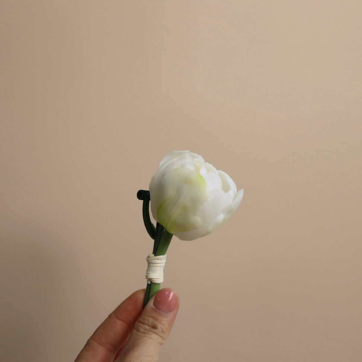 White tulip buttonhole